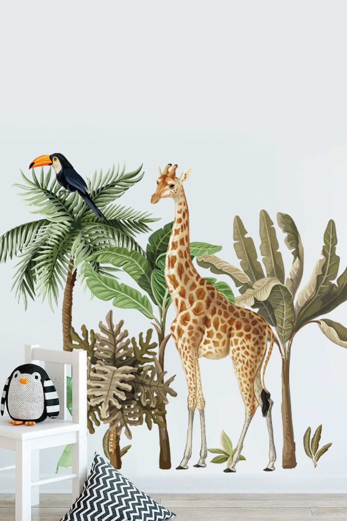 WALLHUMAN Tropikal Yaşam Duvar Stickerı