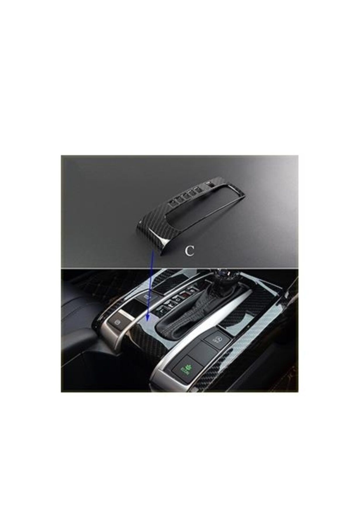 OLED GARAJ Honda Civic İçin Uyumlu Karbon Otomatik Vites Kaplama 2016-2020 Fc5