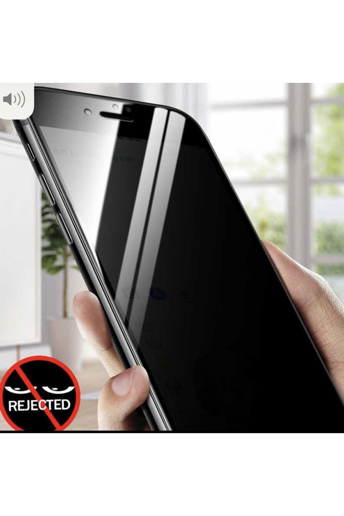 TEKNOPARKTA Iphone 6 Iphone 6s Siyah Privacy Kavisli Hayalet Gizlilik Filitreli Full Ekran Koruyucu