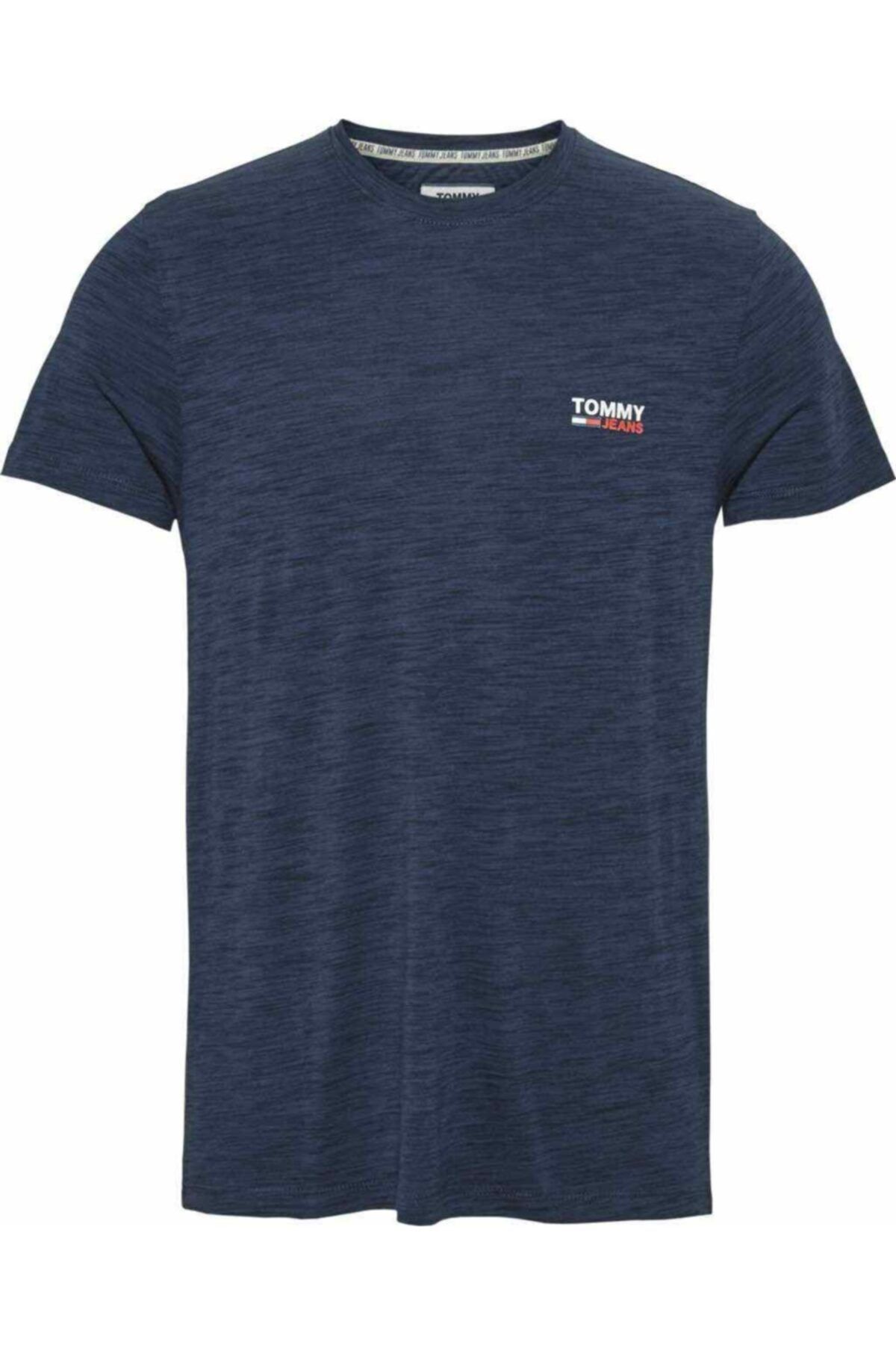 Tommy Hilfiger Erkek Mavi T-Shirt Tjm Texture Logo Tee DM0DM07813
