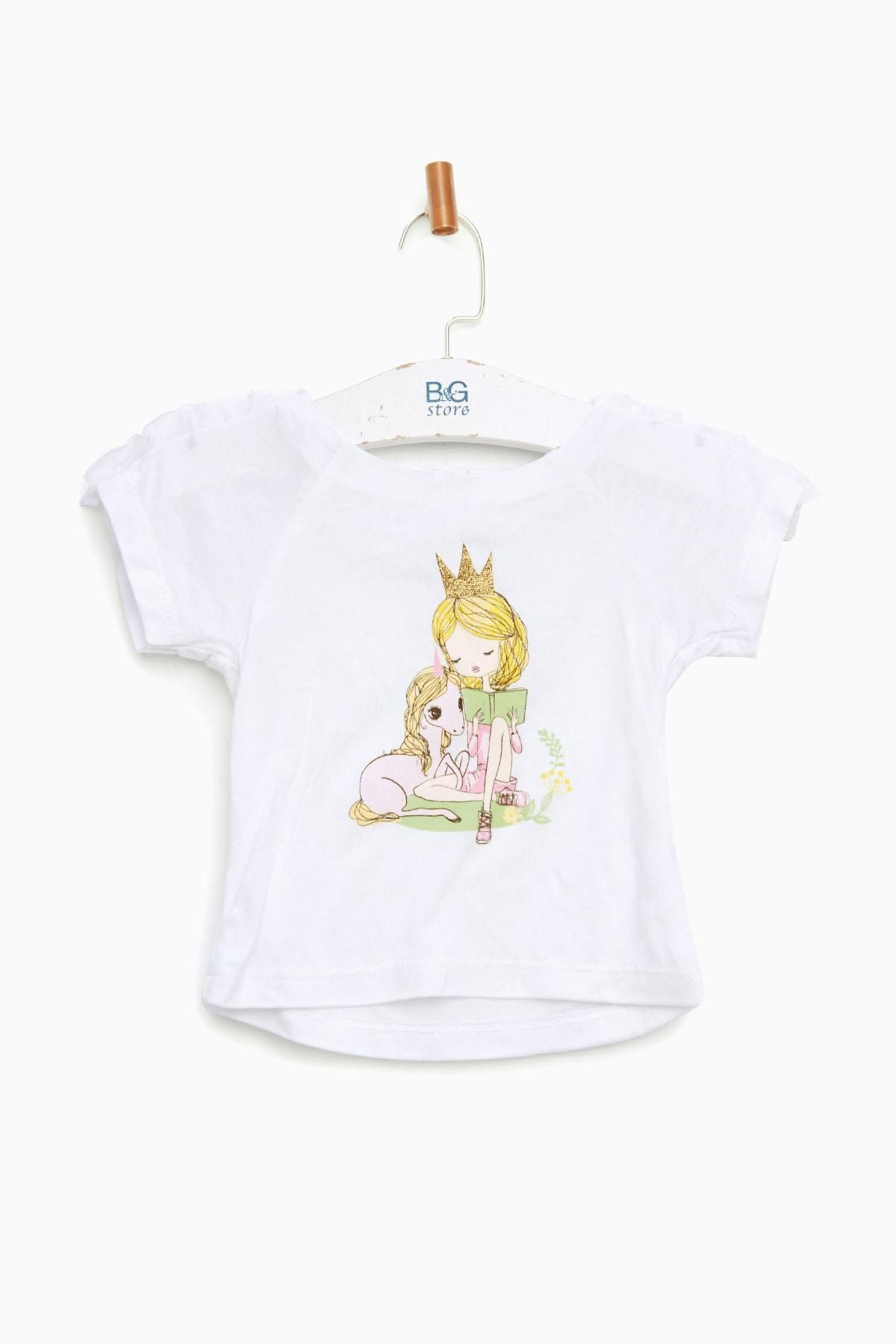 BG Baby Beyaz Kız Bebek T-shirt 18ss0bg2514