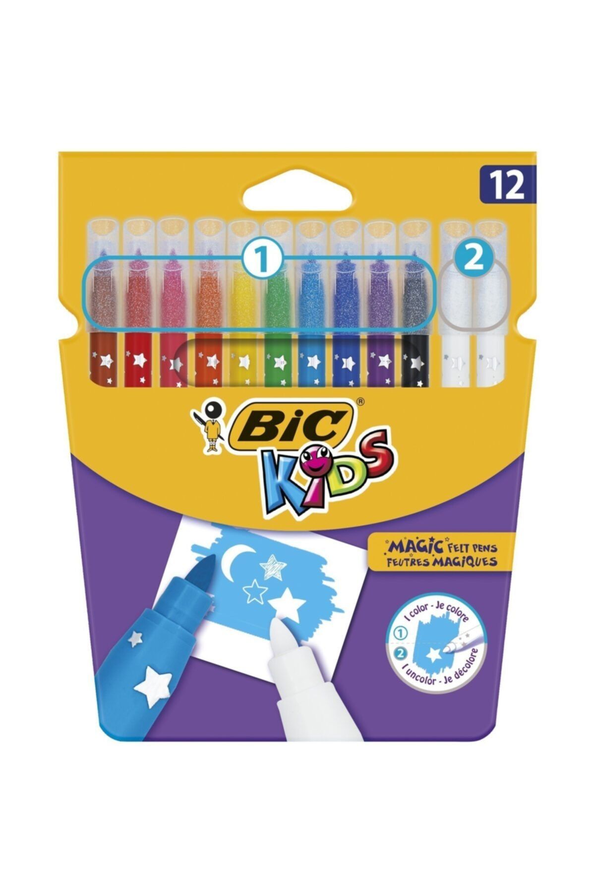 Bic Kids Magic Silinebilir Keçeli Boya Kalemi 12li Kutu