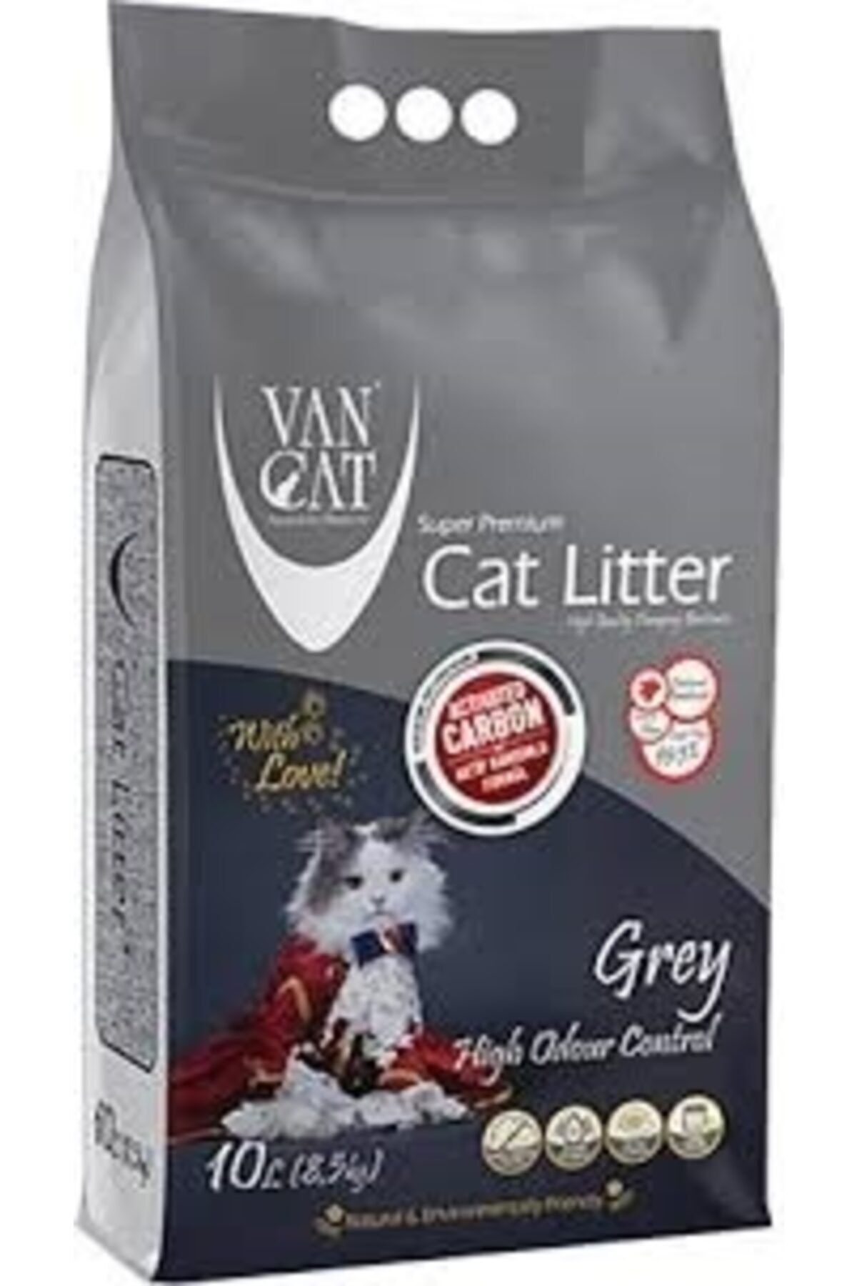 Vancat Van Cat Cat Lıtter Grey Aktif Karbonlu 10l (0,6-2,25mm)