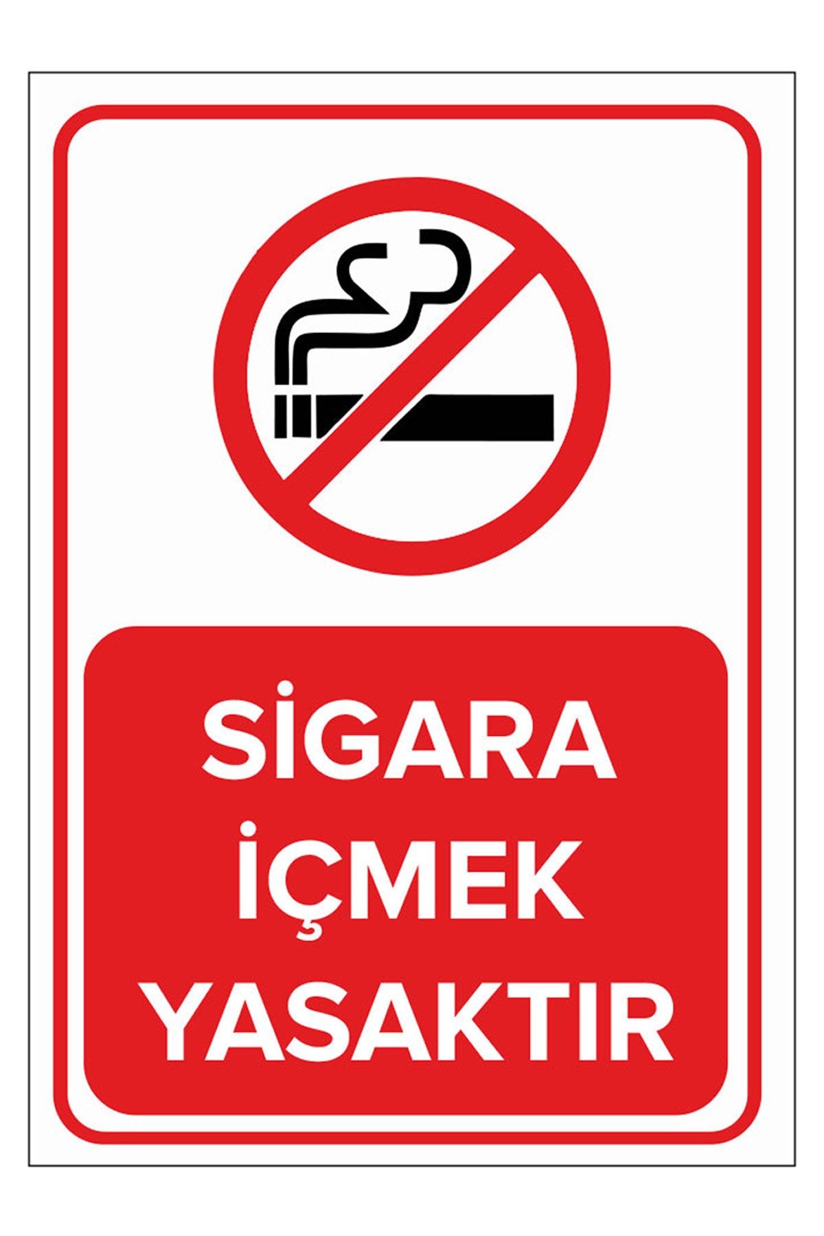 New Jargon Sigara Içmek Yasaktır Levhası - Sac Malzeme 35x50cm