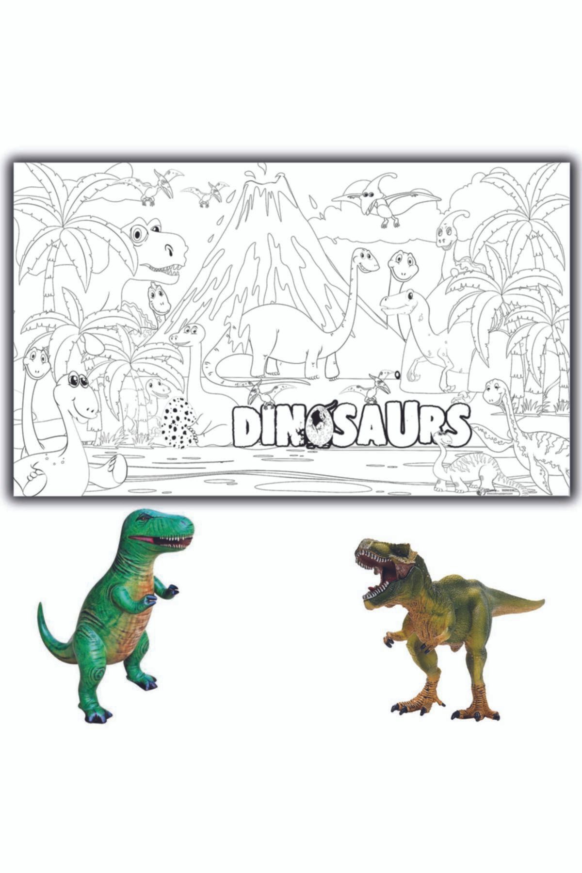 color up Dinazor Dino T-rex Boyama Posteri 90x150