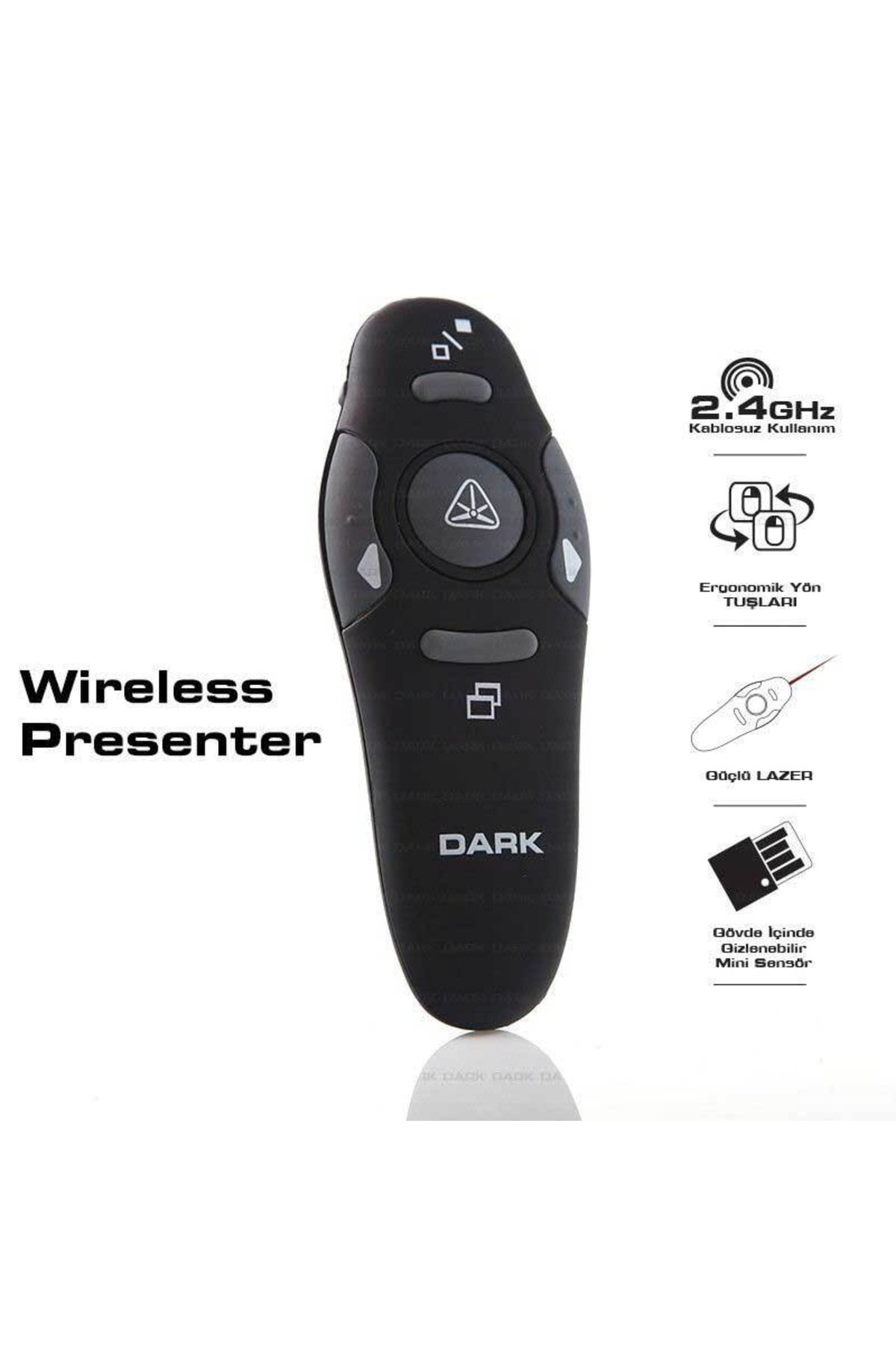 Genel Markalar Dark Dk-ac-wp03 2.4 Ghz Kablosuz Presenter Siyah