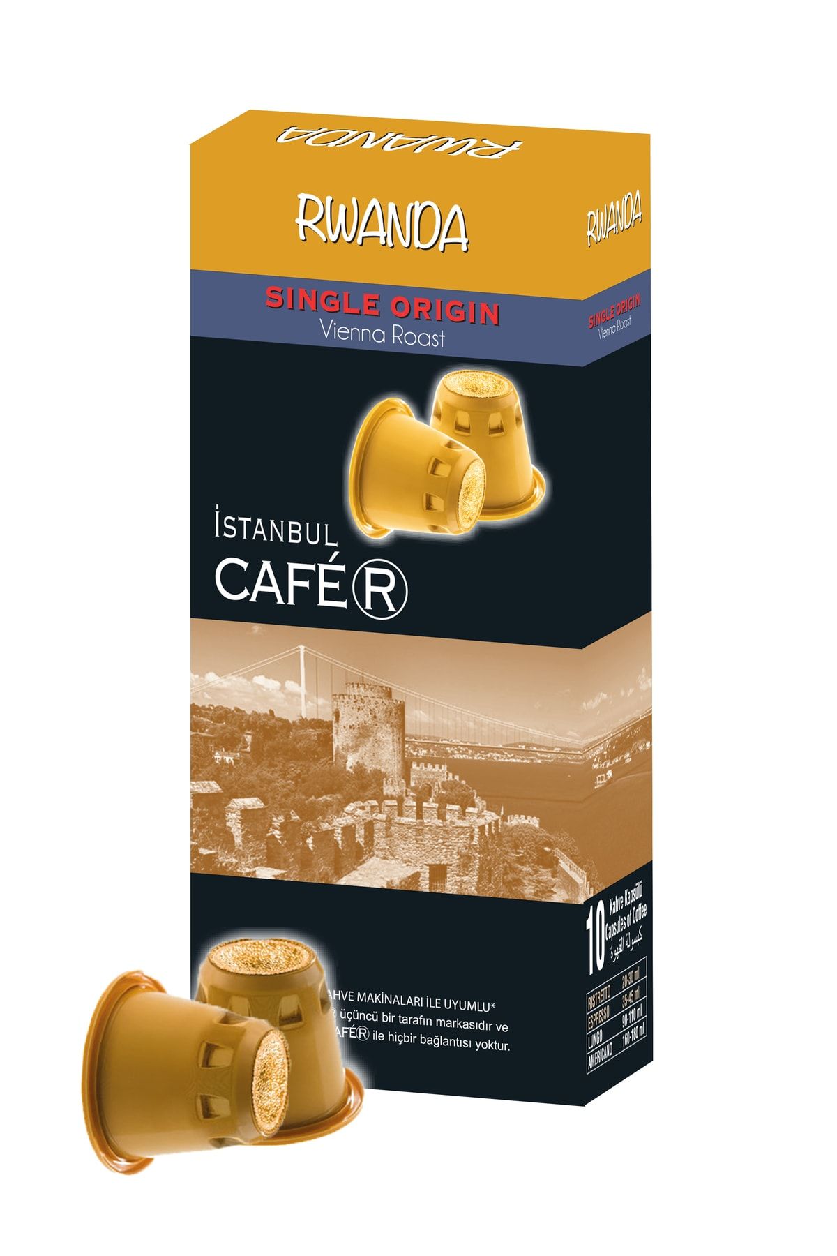 İstanbul Cafer Nespresso® Uyumlu Kapsül Kahve Rwanda 10 Kapsül