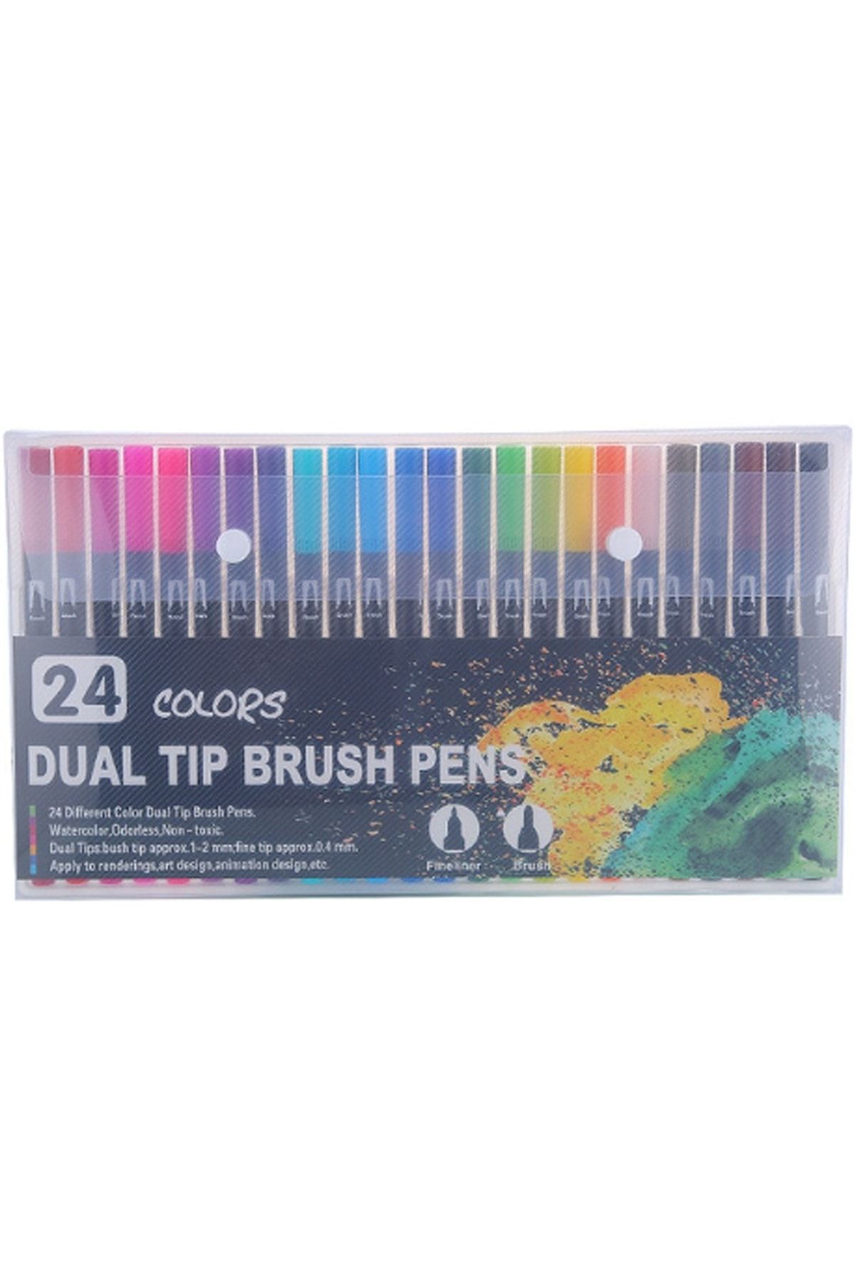 Vox Art Dual Brush Pen 24'lü Set -su Bazlı