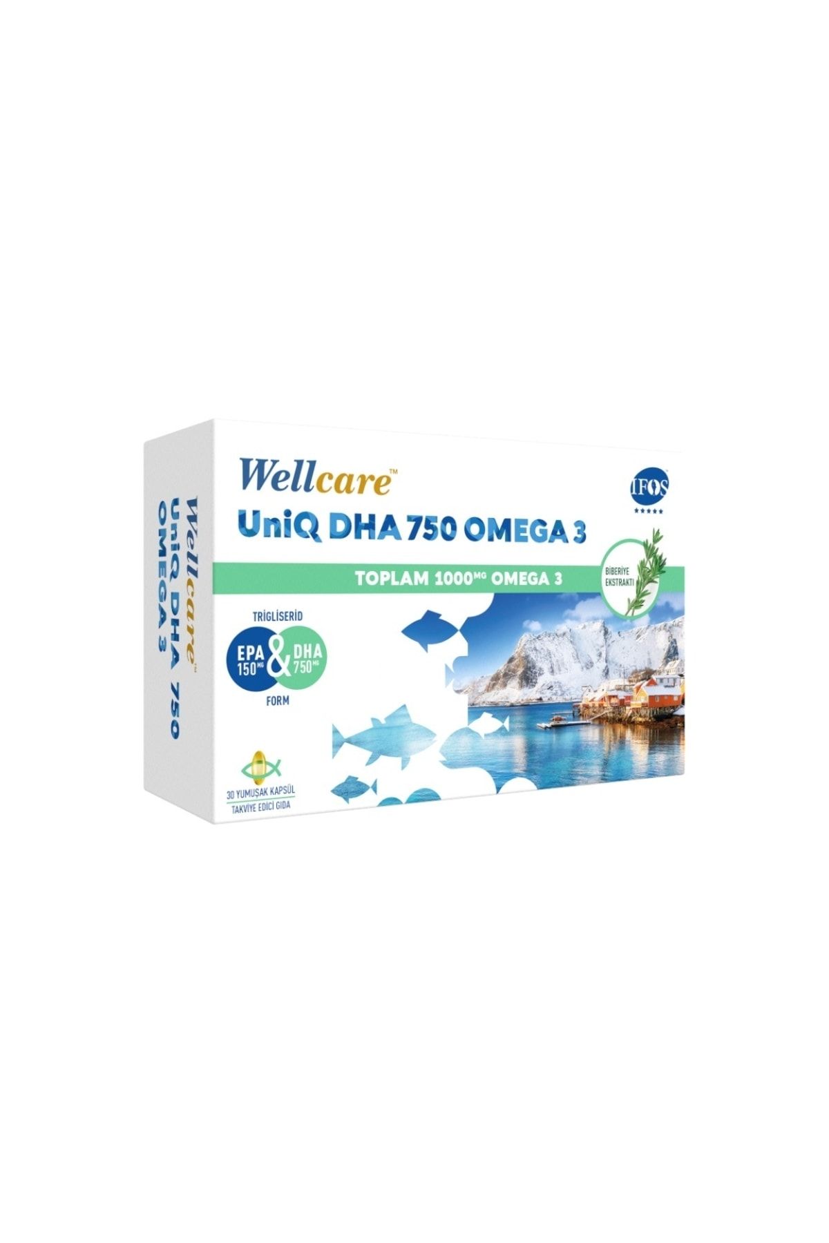 Wellcare Uniq Dha 750 Omega 3 1000 Mg Takviye Edici Gıda 30 Yumuşak Kapsül