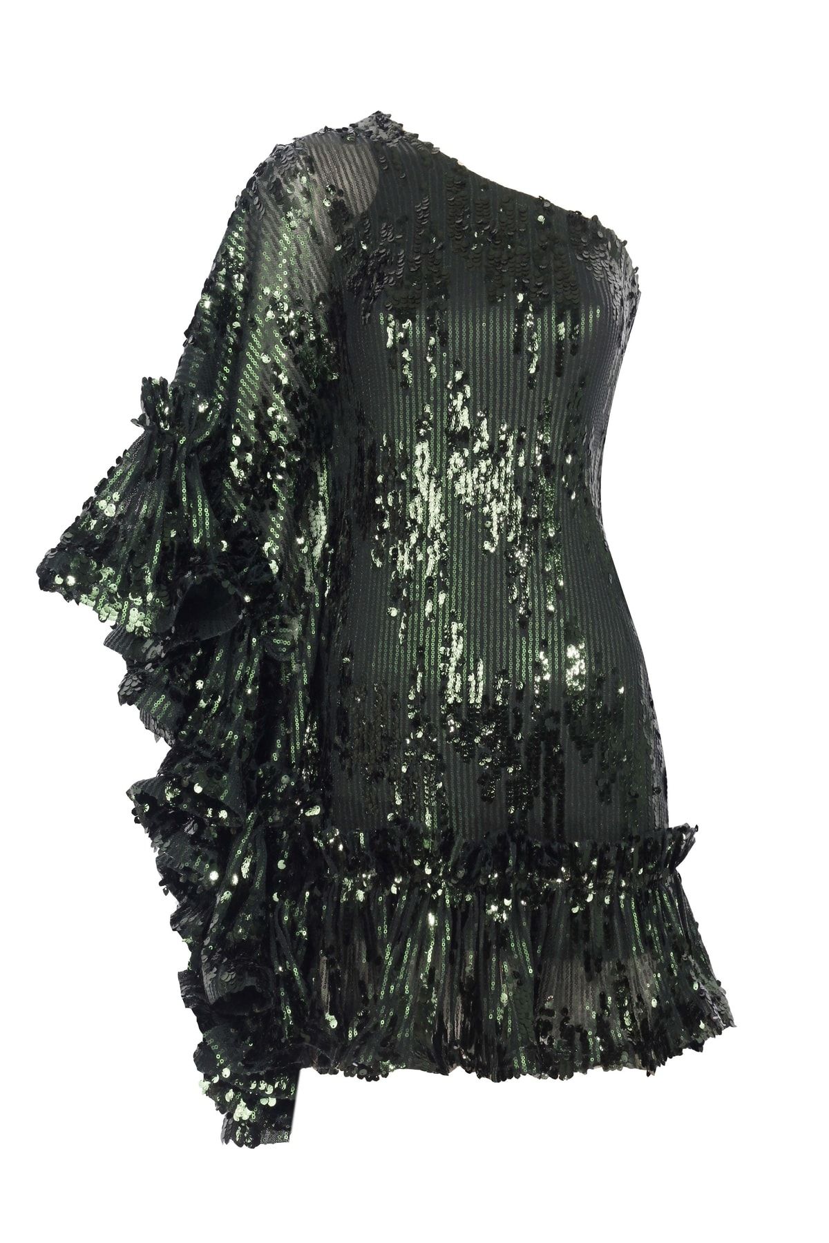 Nur Karaata Sapphire Green Abiye Elbise