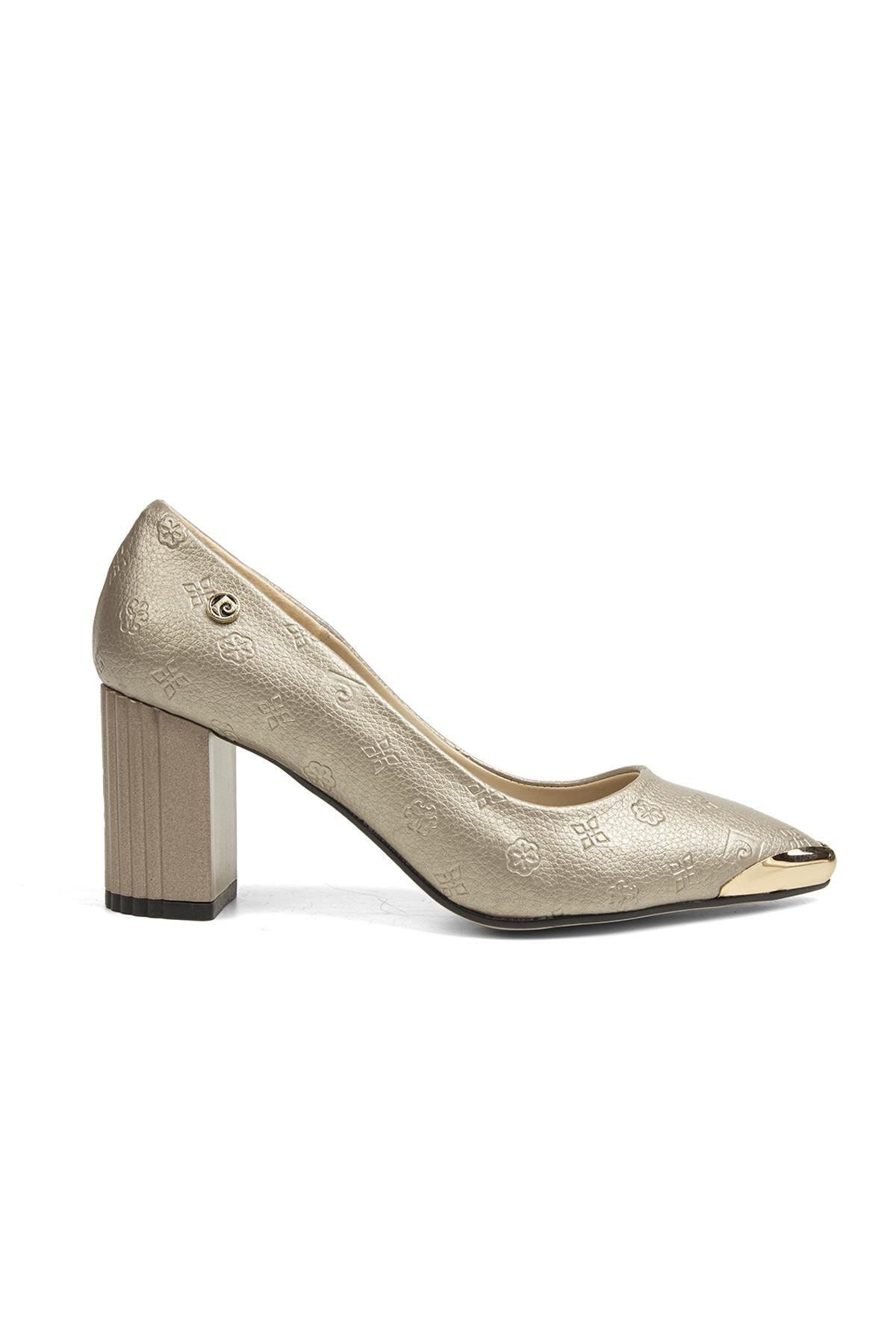 Pierre Cardin ® | Pc-51644 - 3478 Altın Baskılı - Kadın Topuklu Ayakkabı