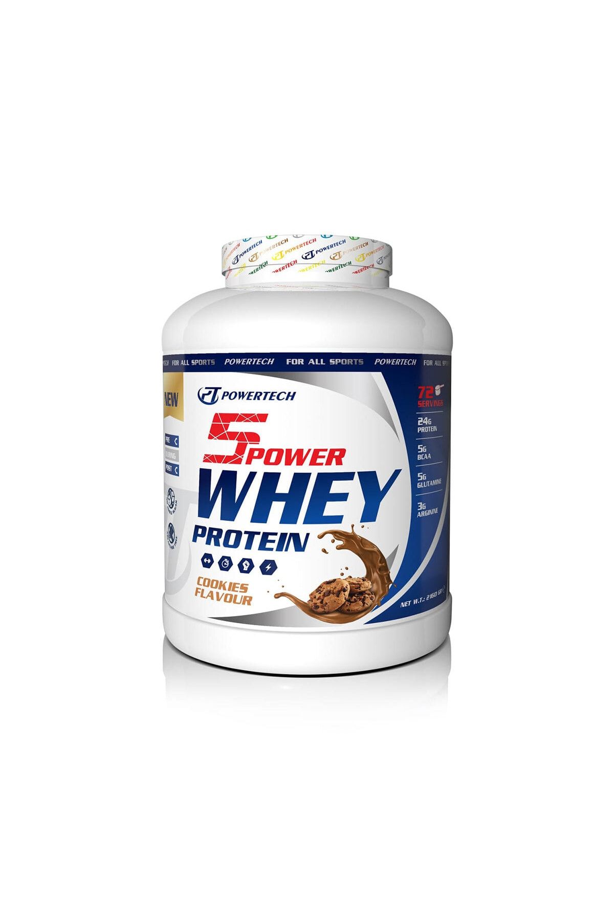 POWERTECH 5power Whey Protein2160 gr Kurabiye Aromalı Protein Tozu