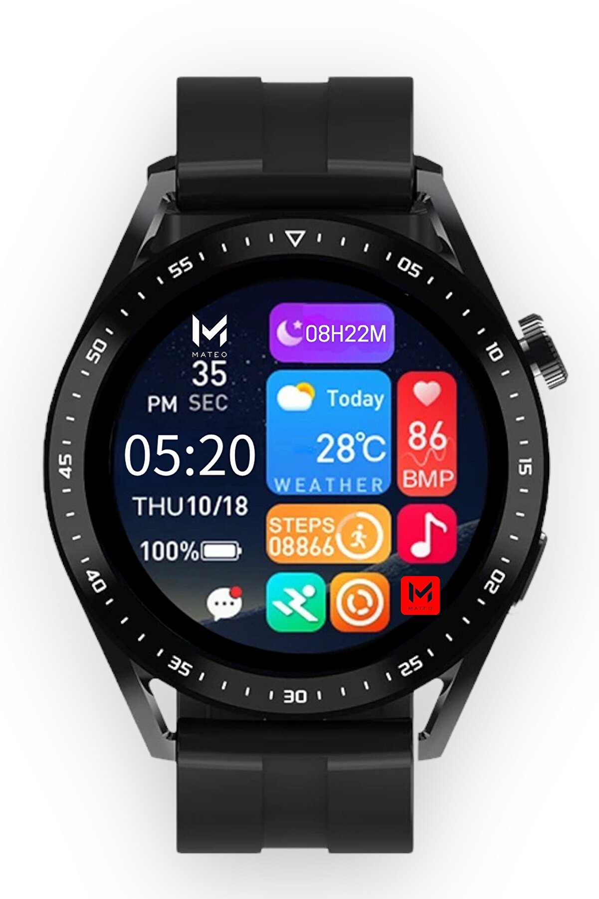 MATEO Akıllı Saat Hw3 Smartwatch 2022 Nfc Siri Gps Bluetooth Çağrı