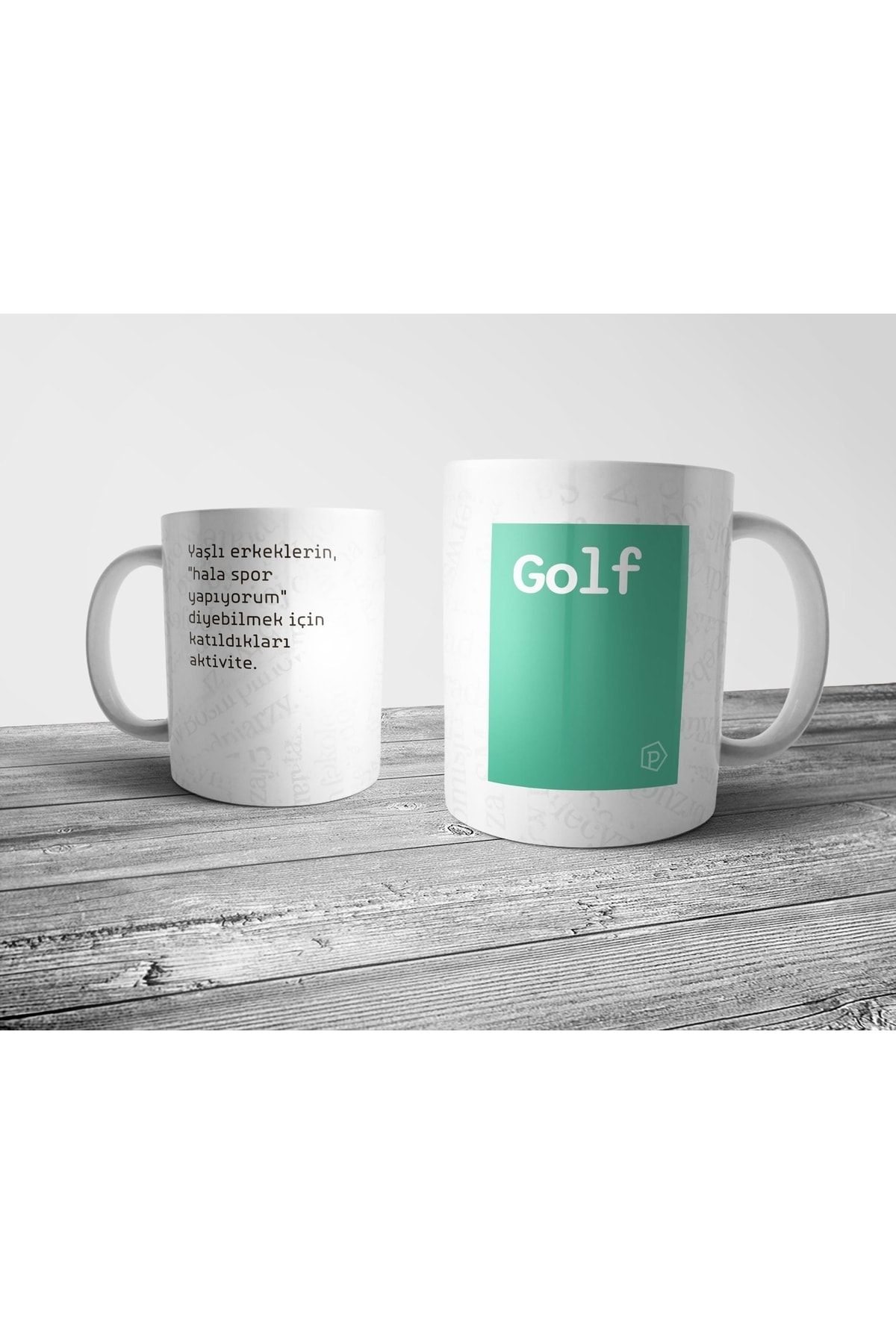 Pixxa "golf" Tanımı Komik - Açık Yeşil Kupa Bardak