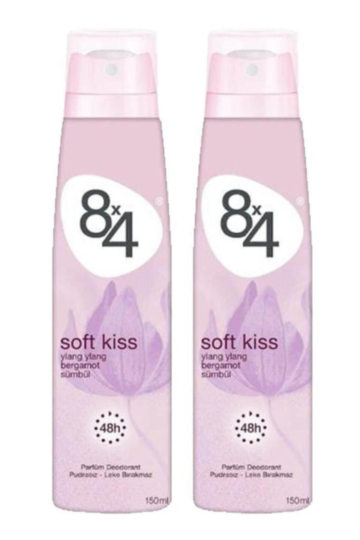 8x4 Soft Kiss Sprey Deodorant 150 ml X 2 Adet