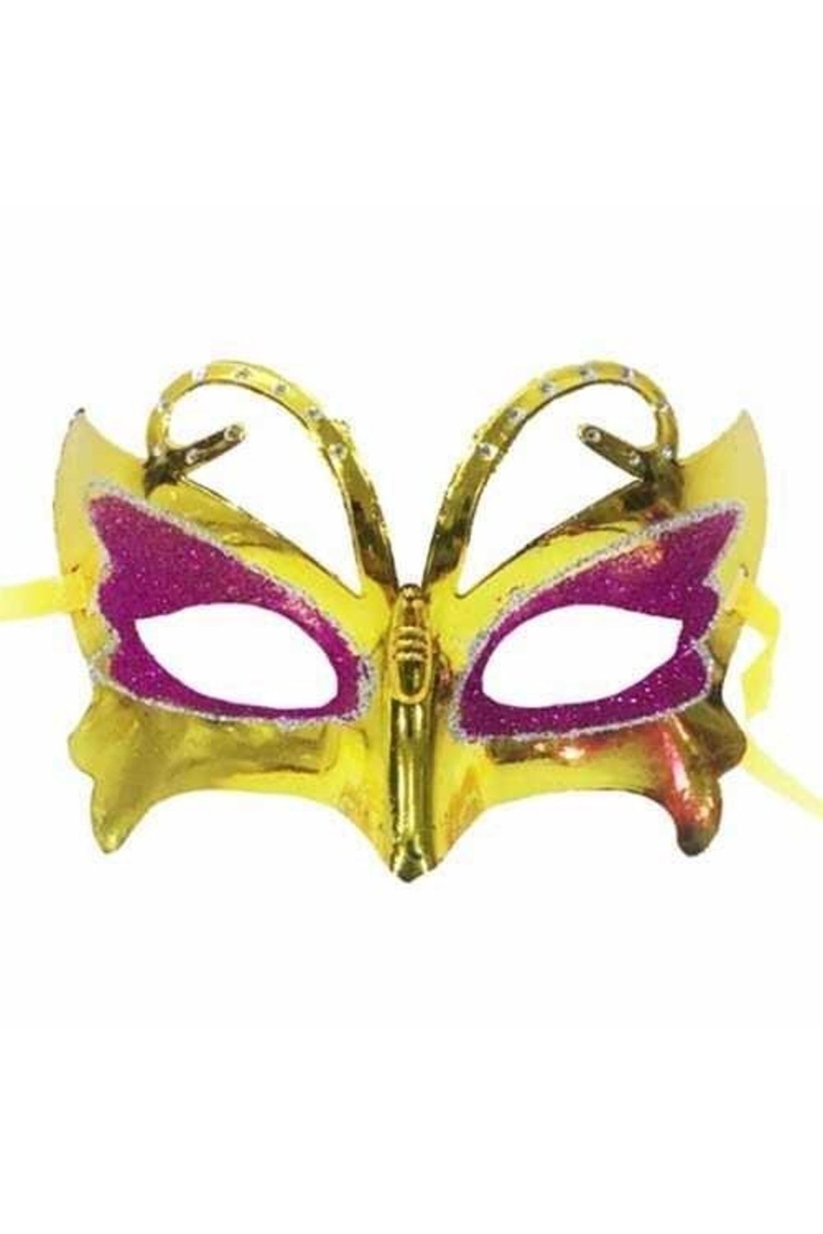 Partioutlet Altın Renkli Kelebek Maske