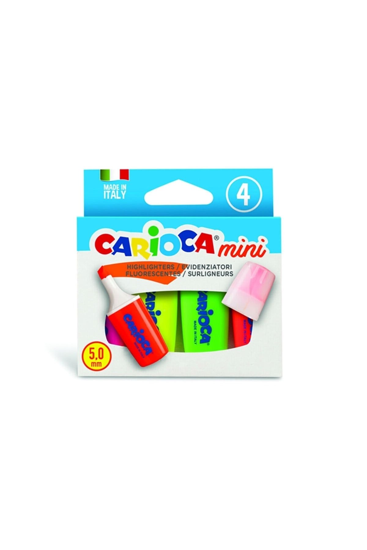 Carioca Fosforlu Mini Işaretleme Kalemi 4lü 4 Renk