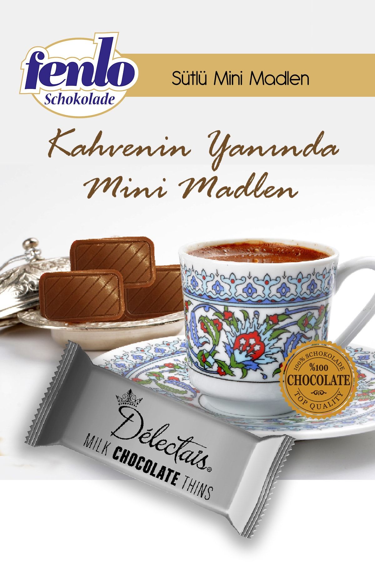 FENLO ÇİKOLATA 1 Kg Sütlü Mini Madlen Çikolata