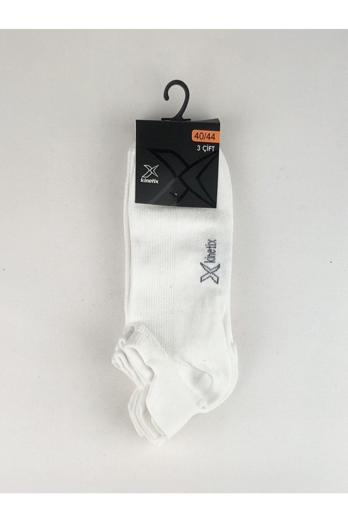 Kinetix Kısa Konçlu 3'lü Çorap Beyaz