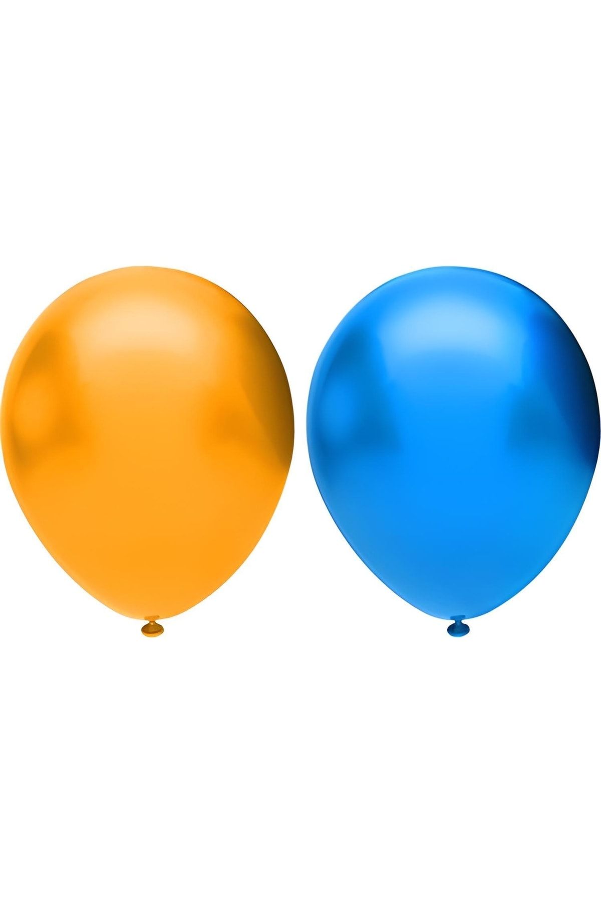 HKNYS 60 Adet Mavi-altın(gold) Metalik Balon Helyum Gazı Uyumludur.-doğum Günü Parti Balonları