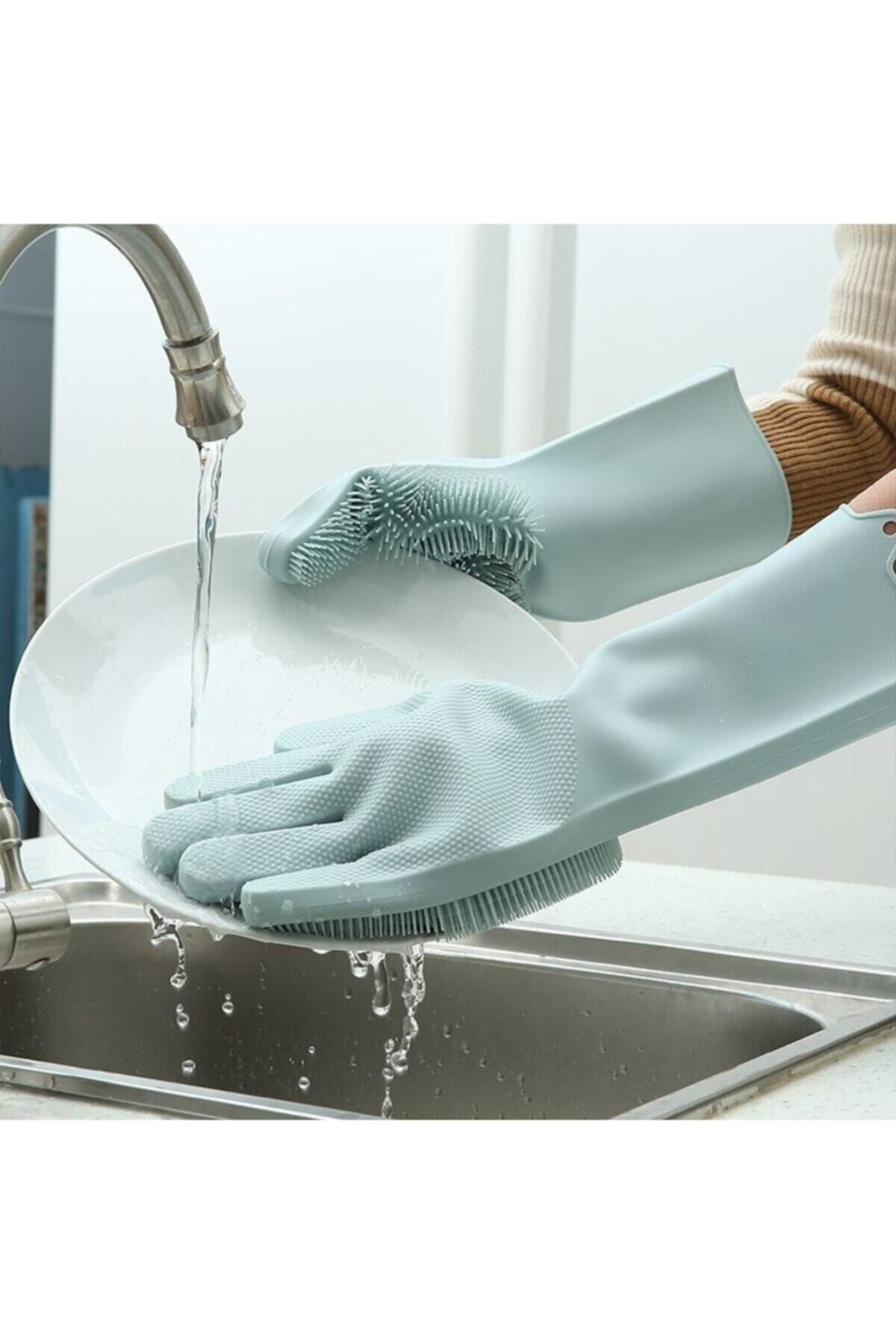 CMT Sihirli Bulaşık Eldiveni Süngeri Mutfak Banyo Temizlik Oto Yıkama Fırçası