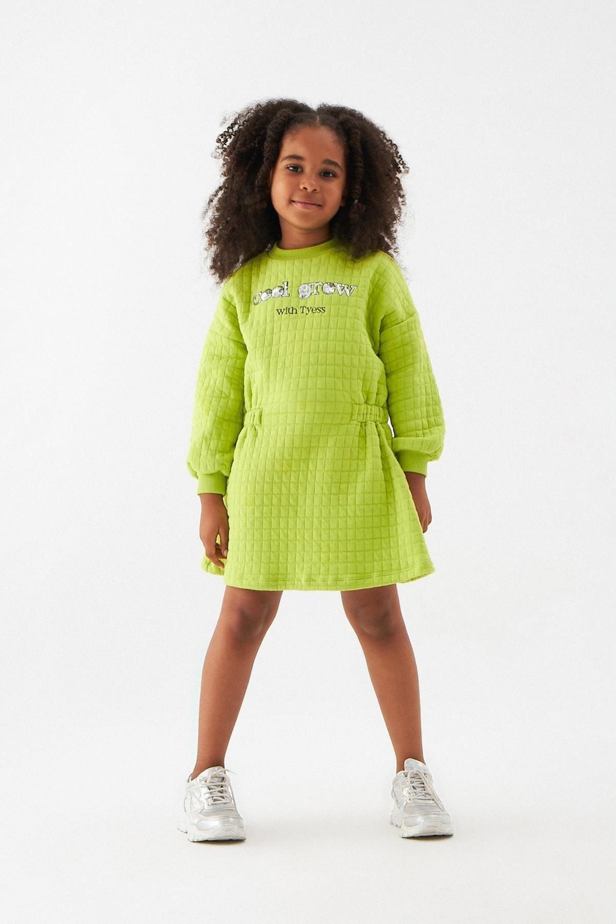 Tyess Kız Çocuk Yeşil Elbise 22fw0tj4912