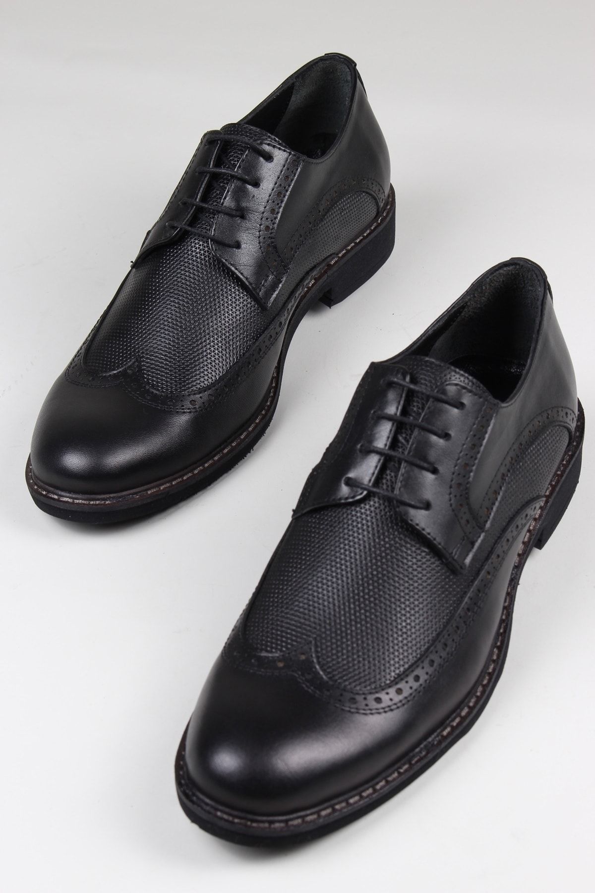 ayakPARK Hakiki Deri Günlük Klasik Rahat Siyah Oxford Erkek Ayakkabı