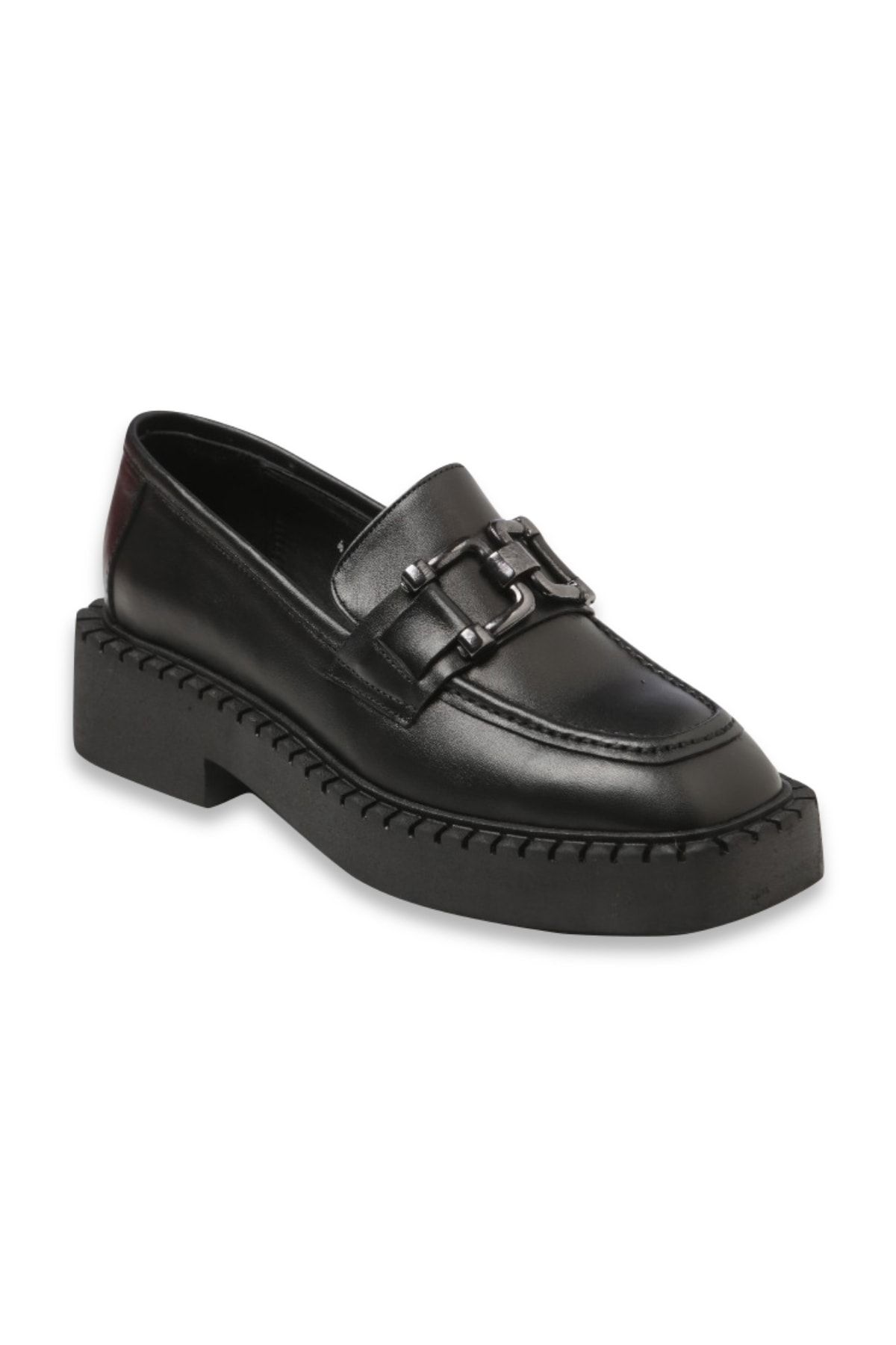 Giuseppe Mengoni Kadın Oxford/ayakkabı Po-1031-755 R-300 Siyah Deri