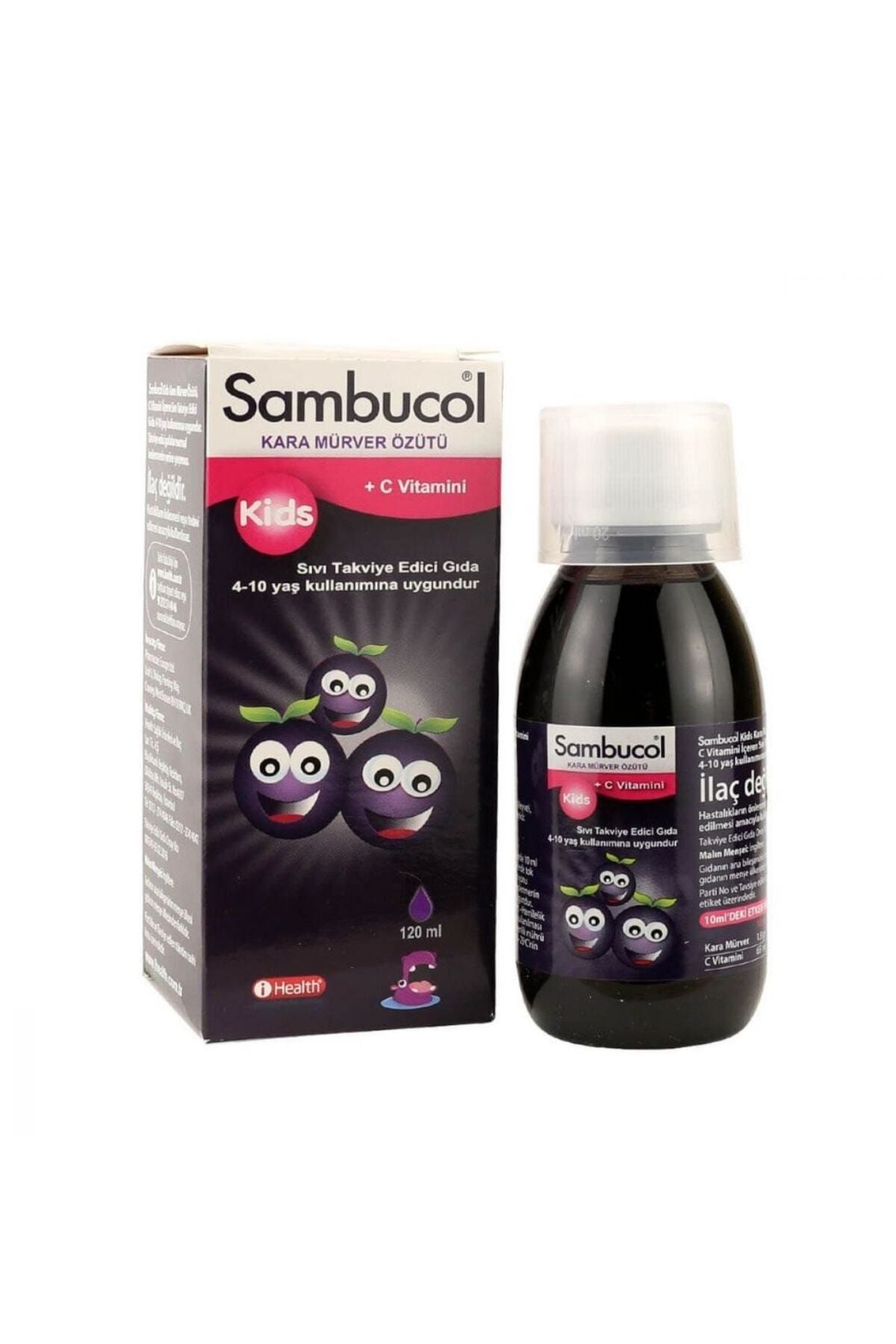 IHealth Sambucol Kids Kara Mürver Şurup +c Vitaminli 120ml (2 Adet)
