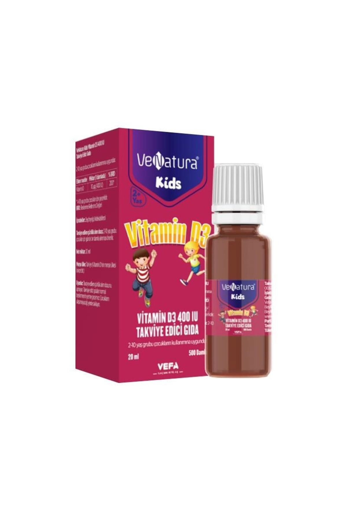 Venatura Kids Vitamin D3 400'lü Takviye Edici Gıda 20 ml