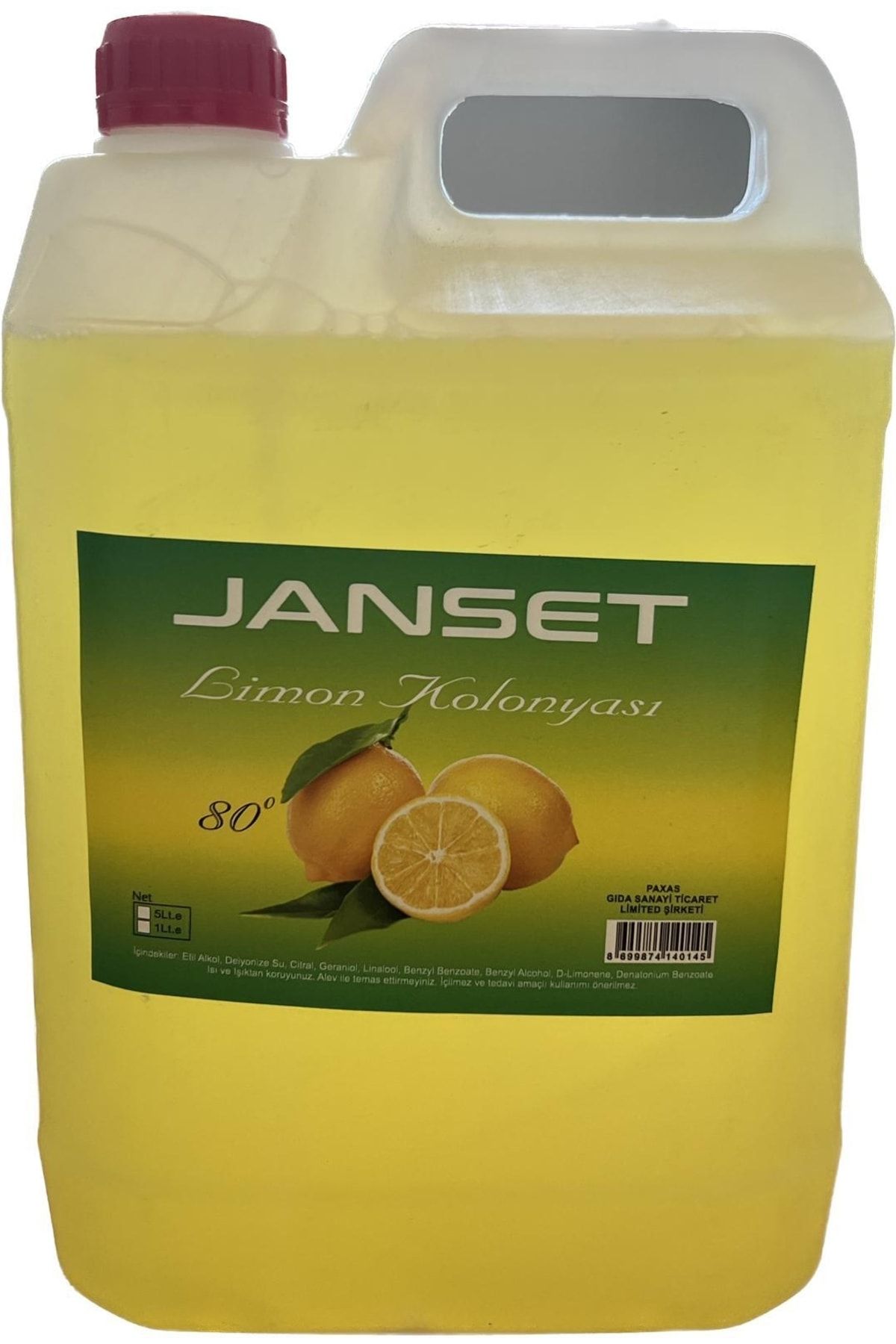 Janset 80c Limon Kolonya 5lt