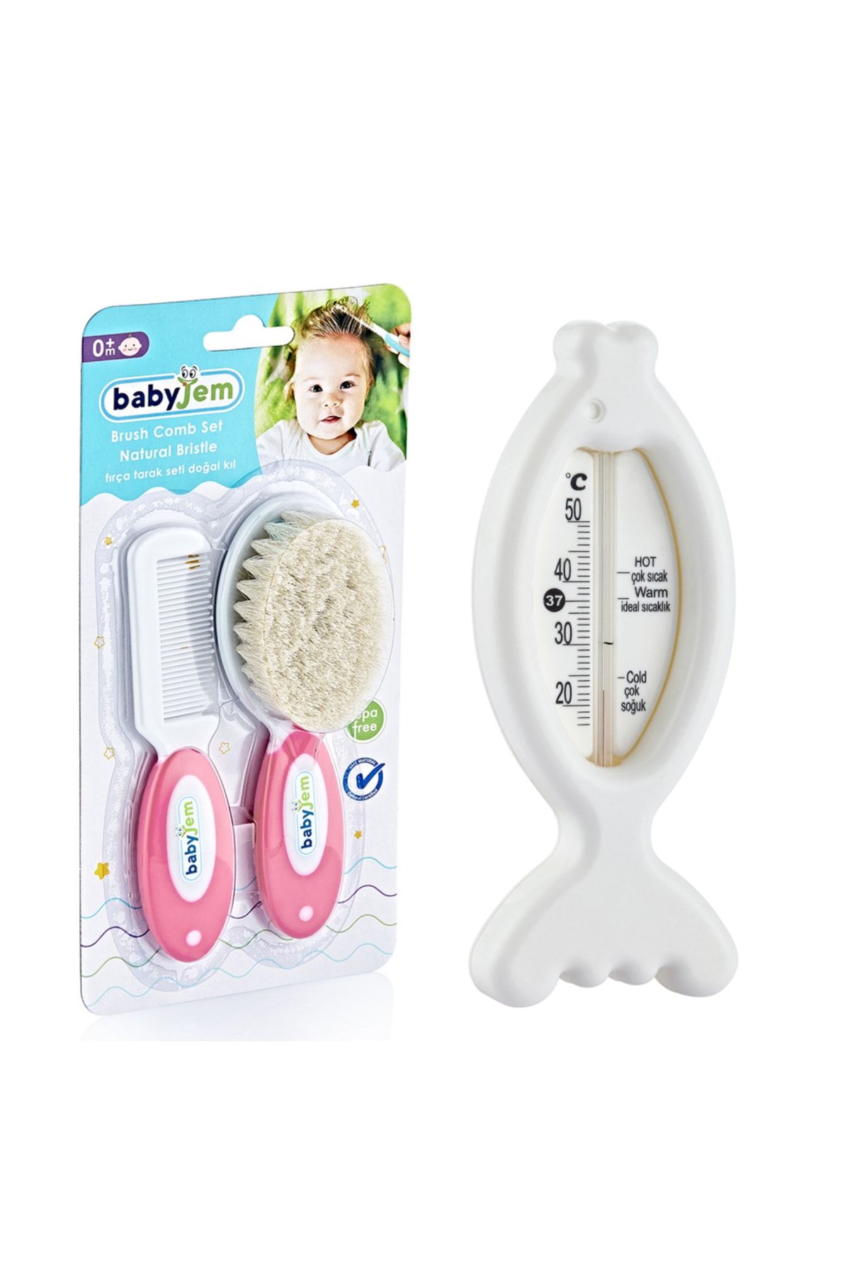 Babyjem 2'li Bebek Banyo Seti (banyo Termometresi & Fırça Tarak)