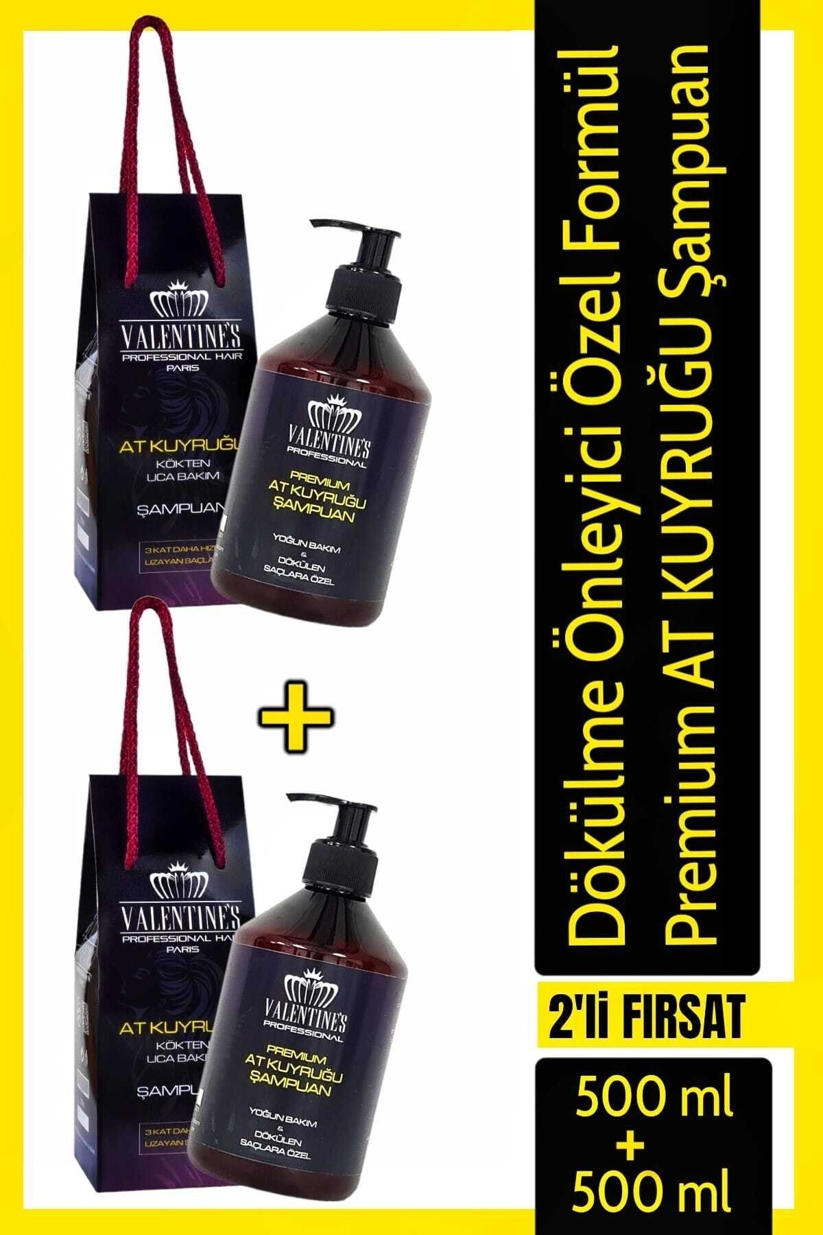 VALENTINES PROFESSIONAL 2'li Fırsat / Saç Dökülmesi Önleyici Özel Formüllü Premium At Kuyruğu Şampuan