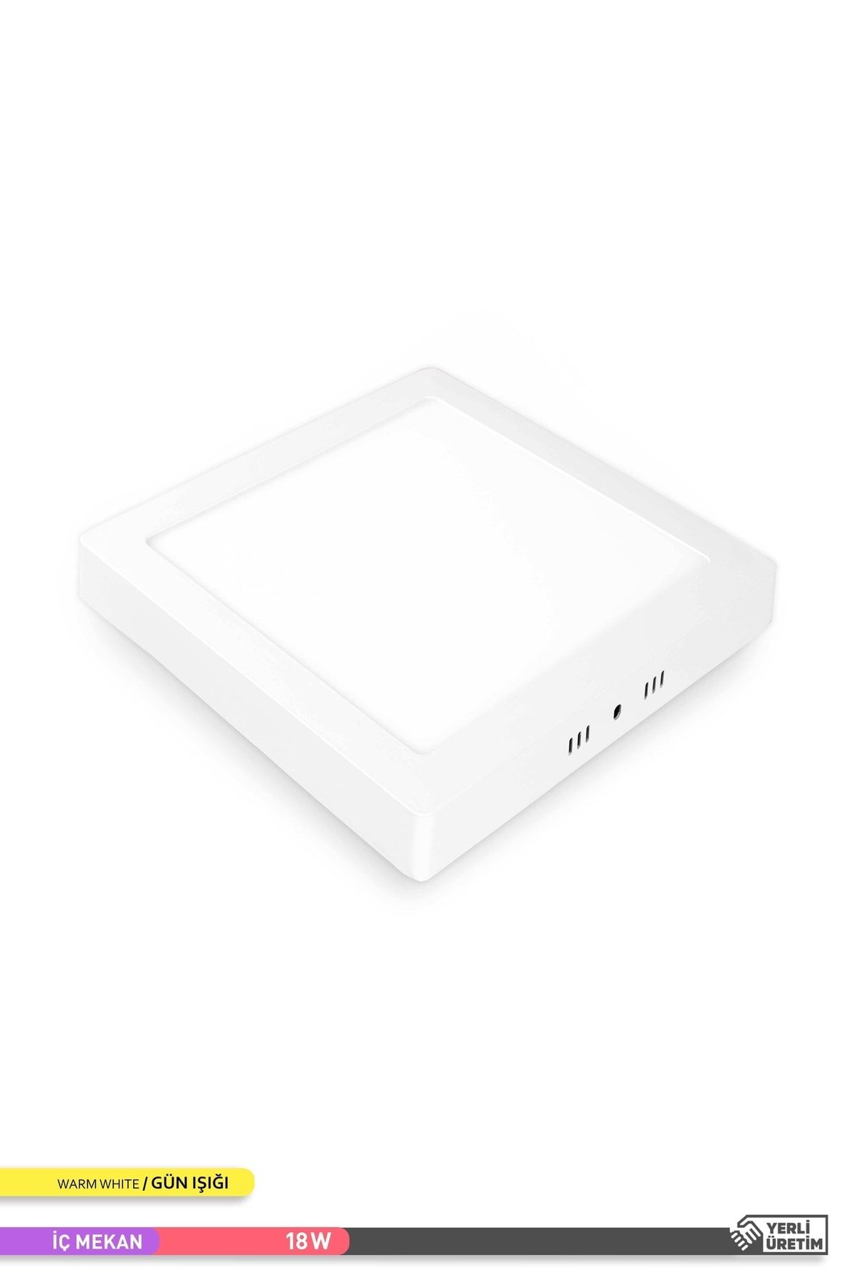 Ack 18W Sıva Üstü Kare Led Panel Armatür - 3000K Gün Işığı
