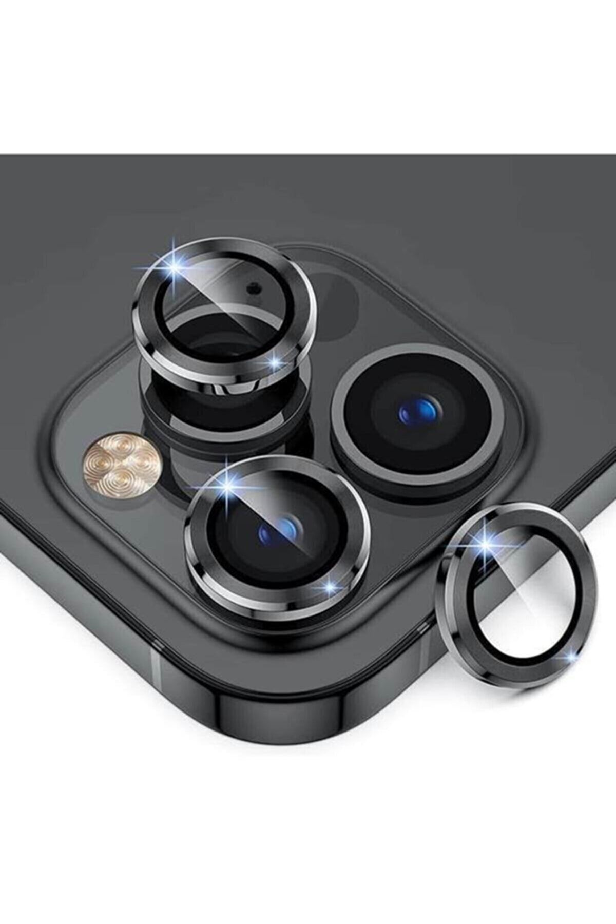 Fibaks Apple Iphone 14 Pro & Iphone 14 Pro Max Kamera Koruma Lens Koruyucu Temperli Cam