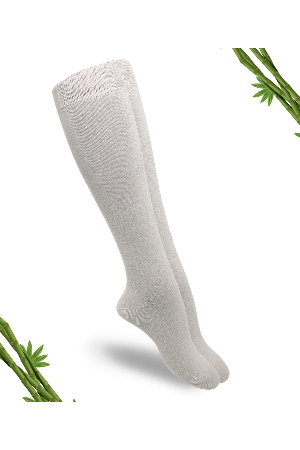 DAYCO Premium Taş Gri Kadın Dikişsiz Dizaltı Bambu Çorap - 382-tgrı - (1 ÇİFT)