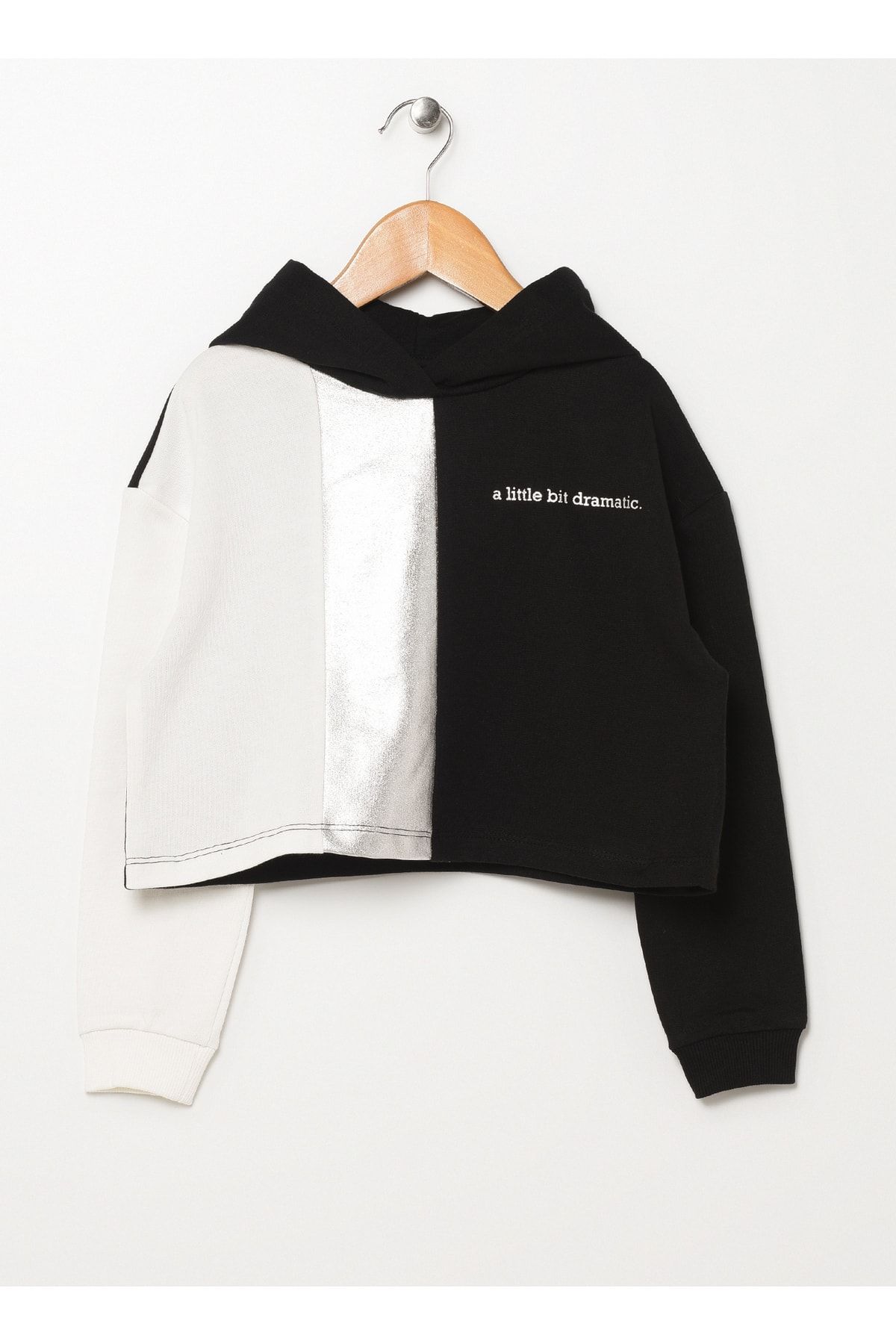 Funky Rocks Varaklı Kız Çocuk Siyah Sweatshırt Prg-16