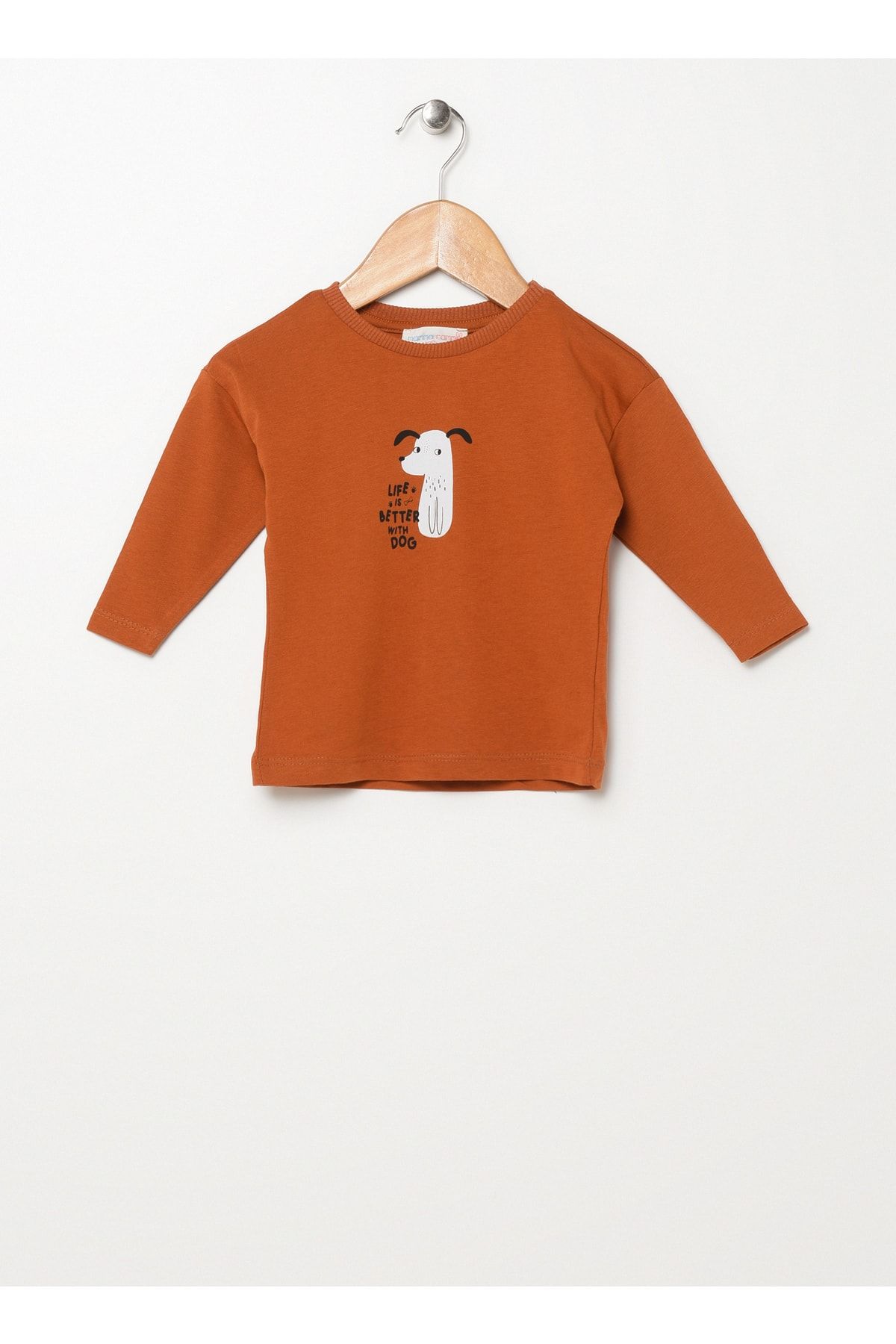 Mammaramma Baskılı Tarçın Bebek T-shirt 22fwb-21