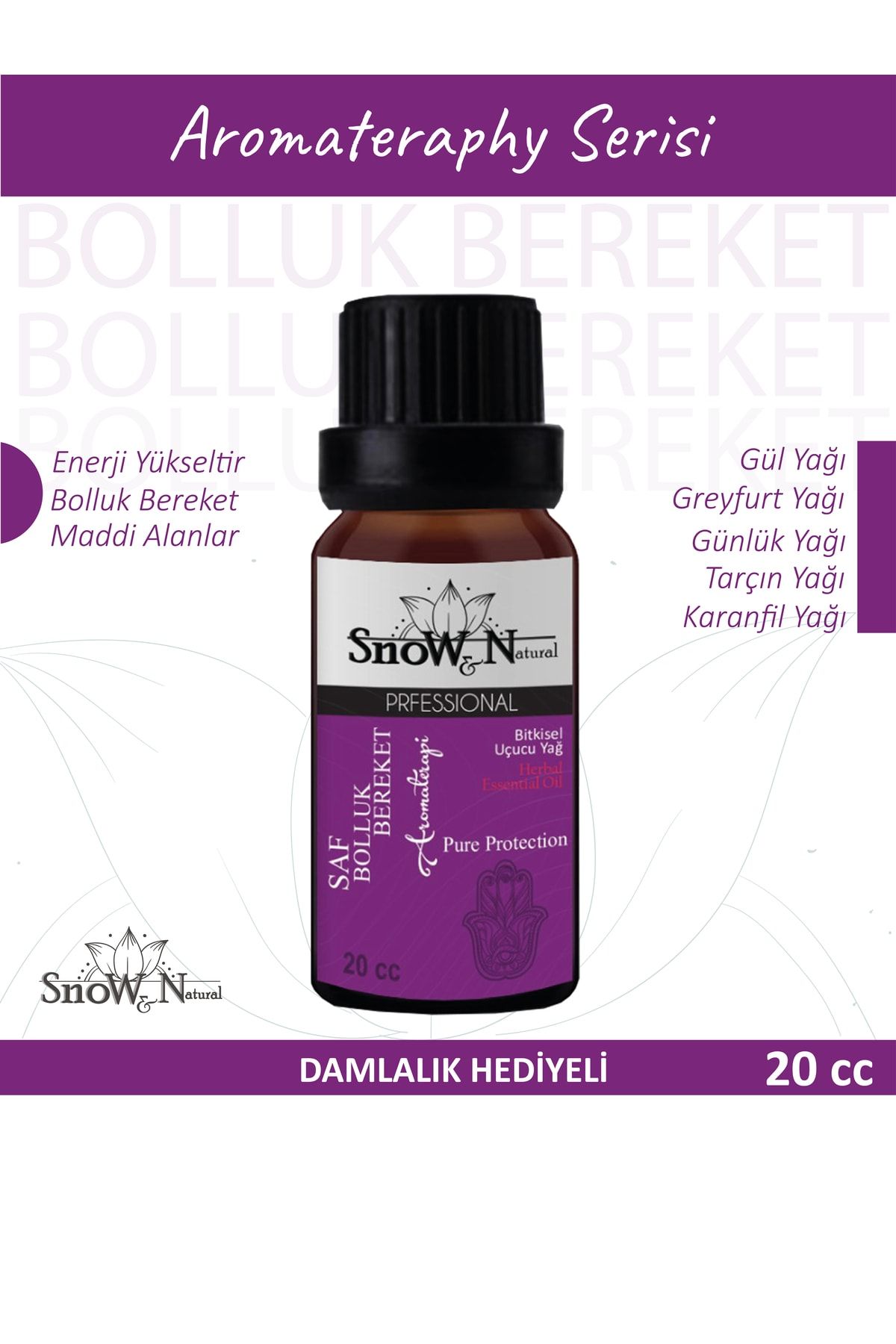 Snow&Natural Saf Bolluk Bereket Aromaterapi Yağ Karışımı 20 ml