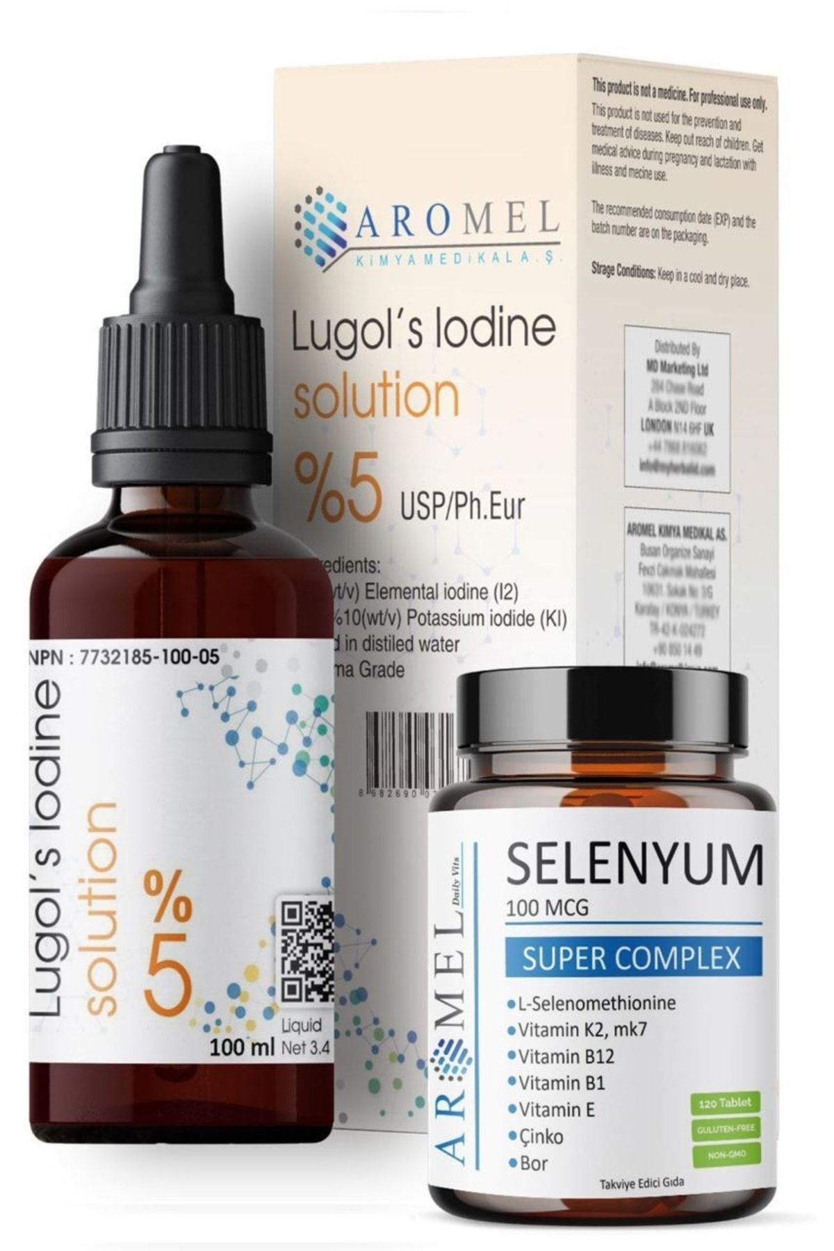 Aromel %5 Lugol 100 Ml Iyot Damlası + Selenyum Tablet Gıda Takviyesi