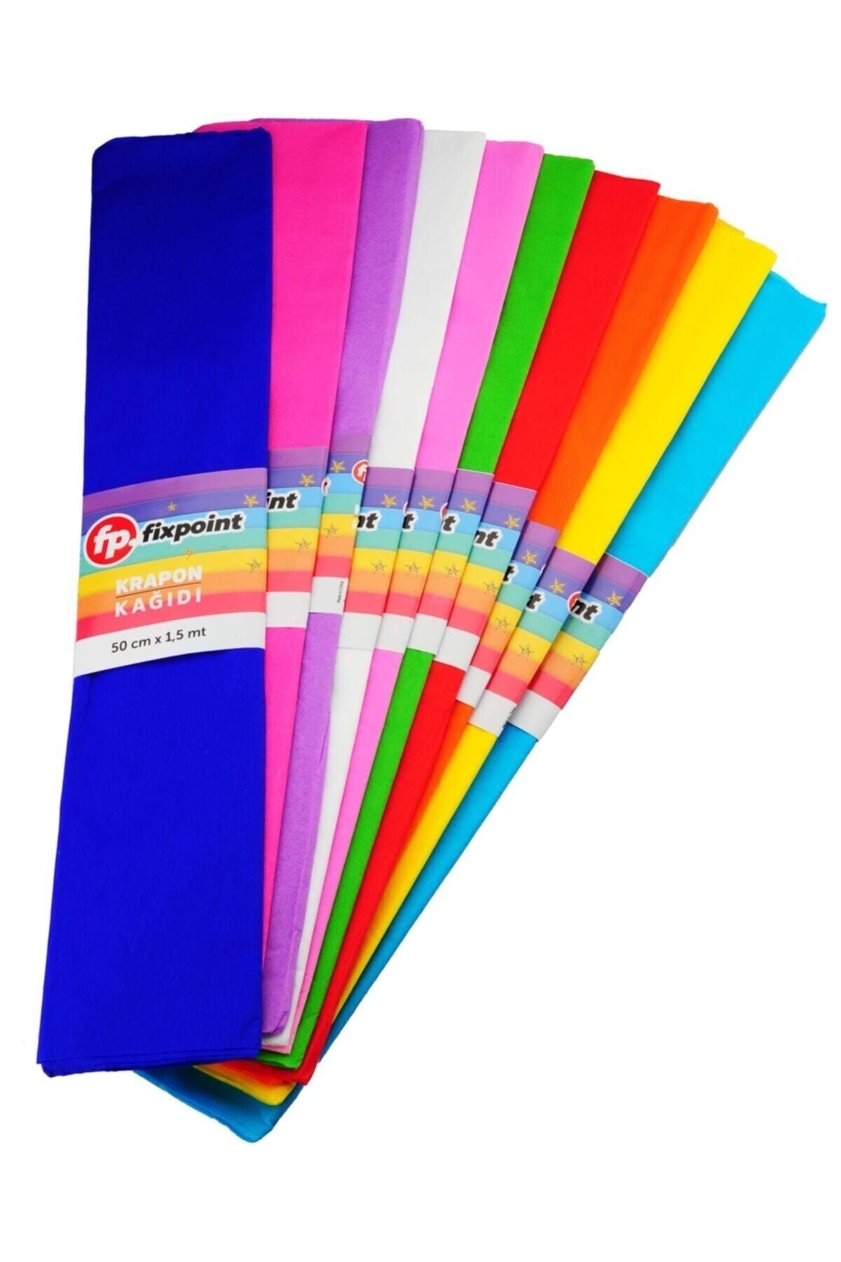 FixPoint Krapon Kağıdı Karma Renk 10'lu 1,5mt X 50cm G.f