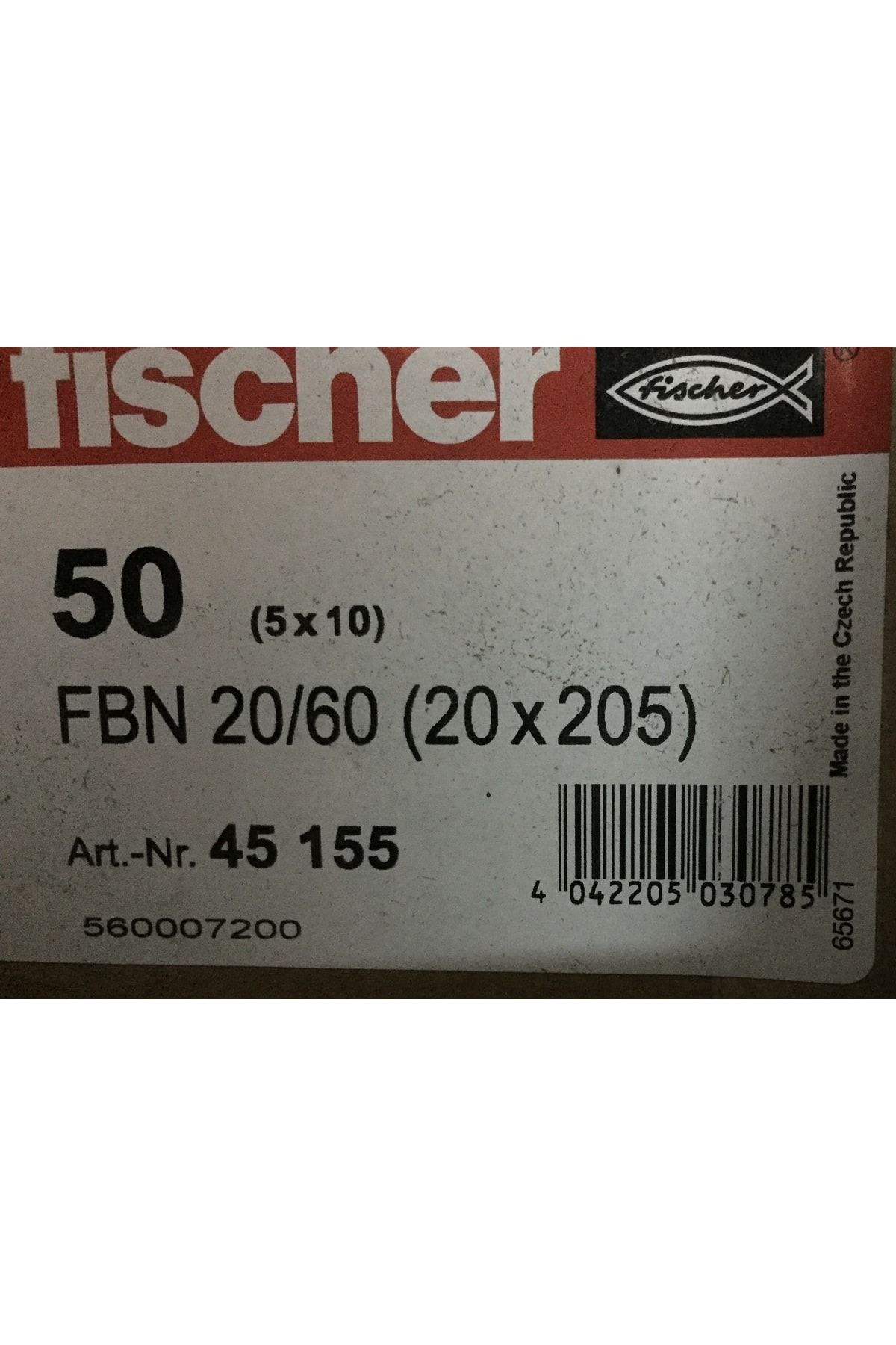 Fischer 20/60 (20*205) Klipsli Çelik Dübel 20mm Ağır Yük Dübel