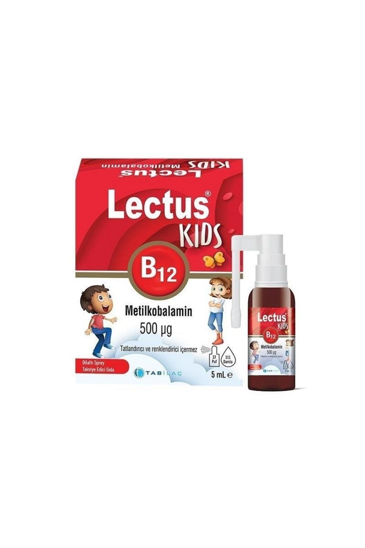 Tab İlaç Lectus Kids B12 Metilkobalamin 500 Mcg Sprey 5 ml