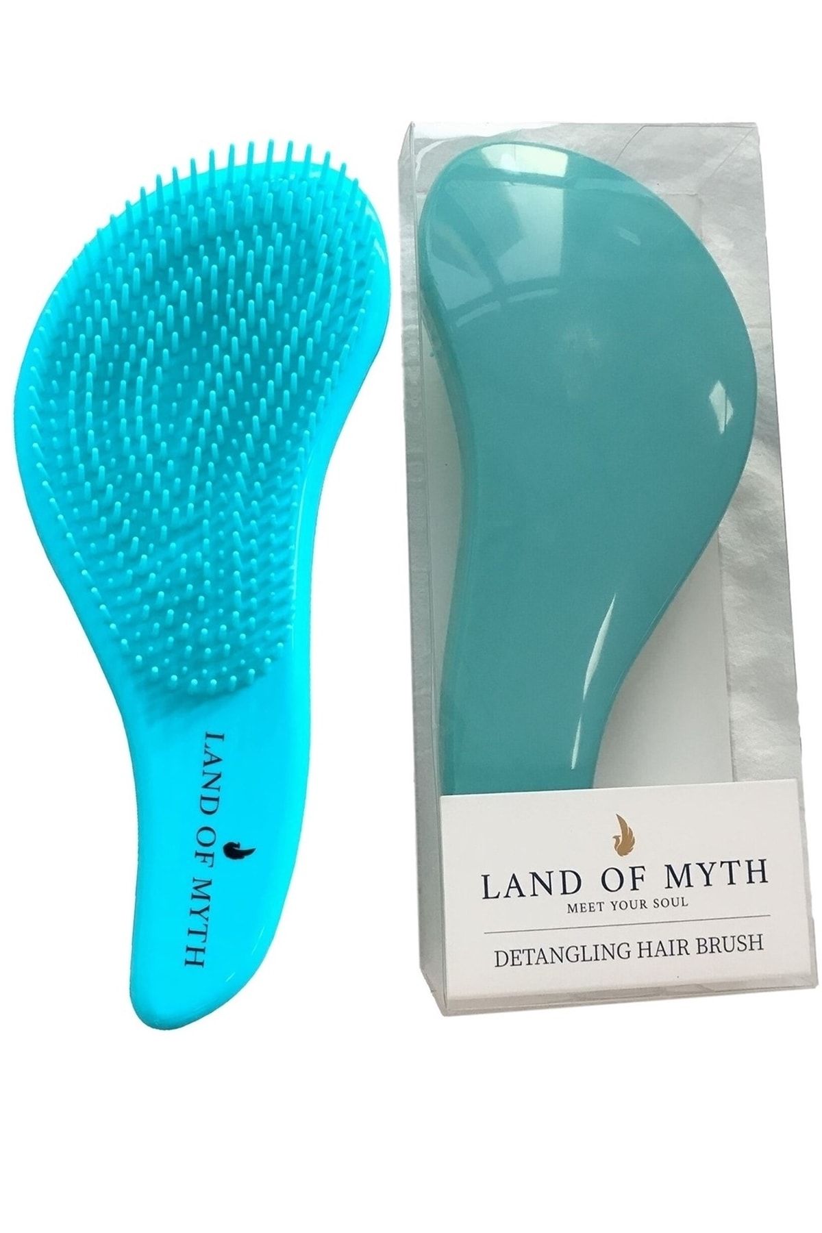 LAND OF MYTH Lom11011 Dolaşık Saç Açma Tarağı Yetişkin & Çocuklar Için Saç Düğüm Çözücü - Mavi