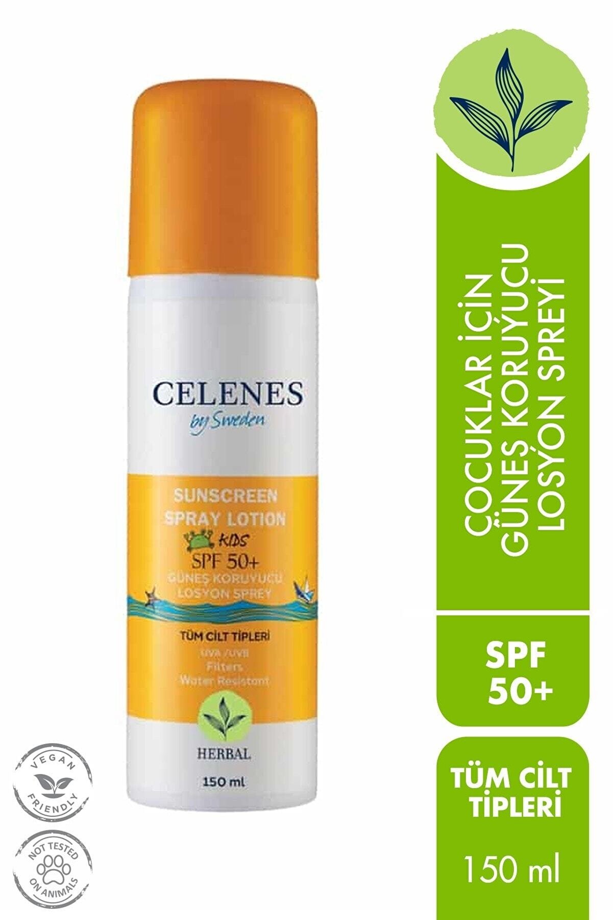 Celenes by Sweden Çocuk Güneş Koruyucu Losyon Süper Sprey 50 Spf 150ml