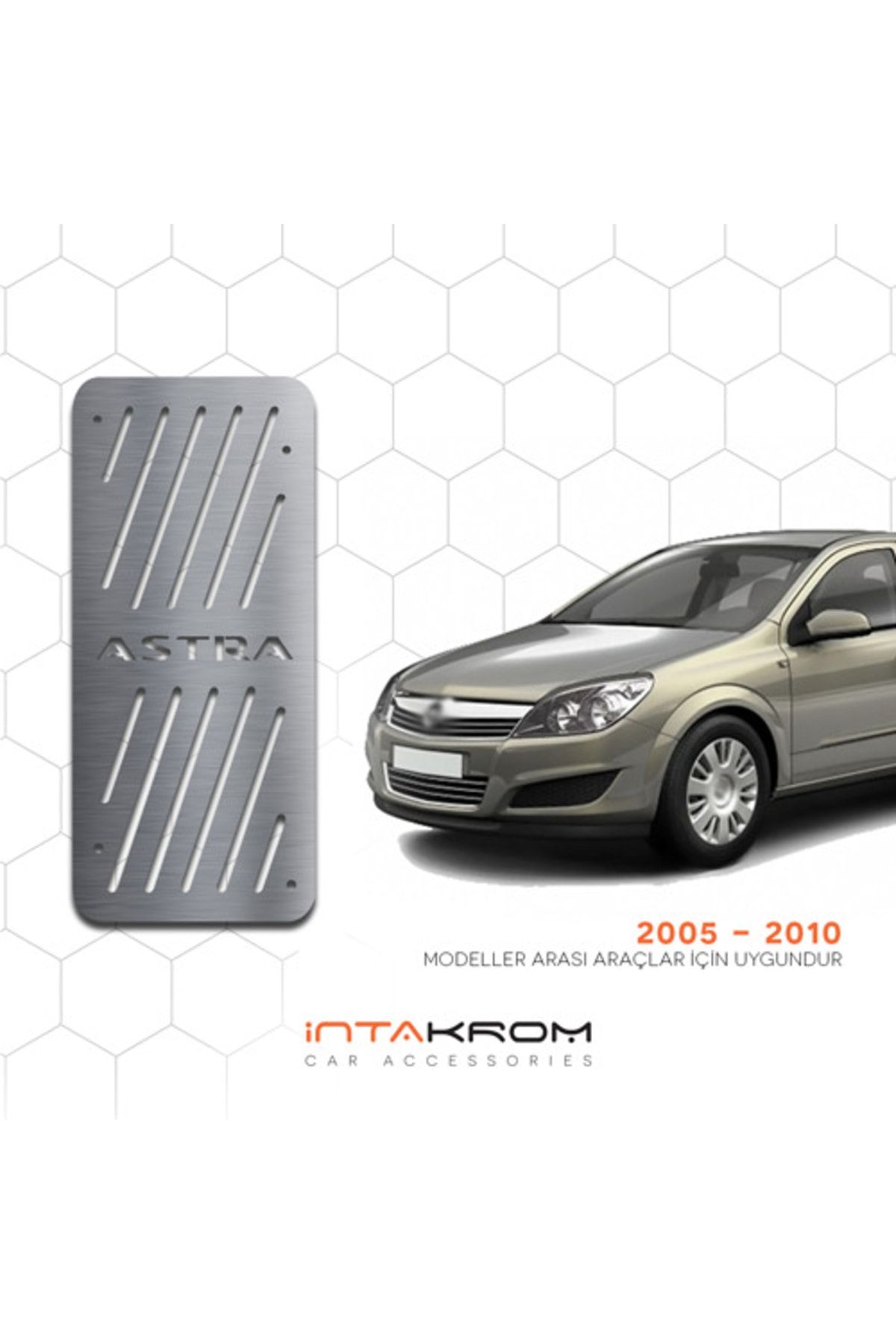 İntachrom Opel Astra H Krom Ayak Dinlendirme Pedalı - 2005 -2012 Hb - Sd