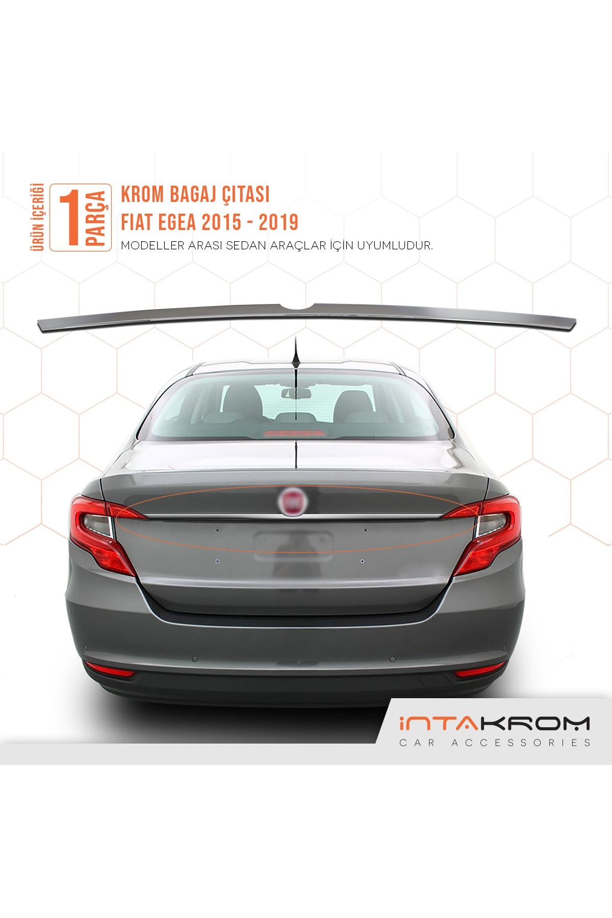 İntachrom Fiat Egea Krom Bagaj Çıtası 2015 Üzeri Sedan