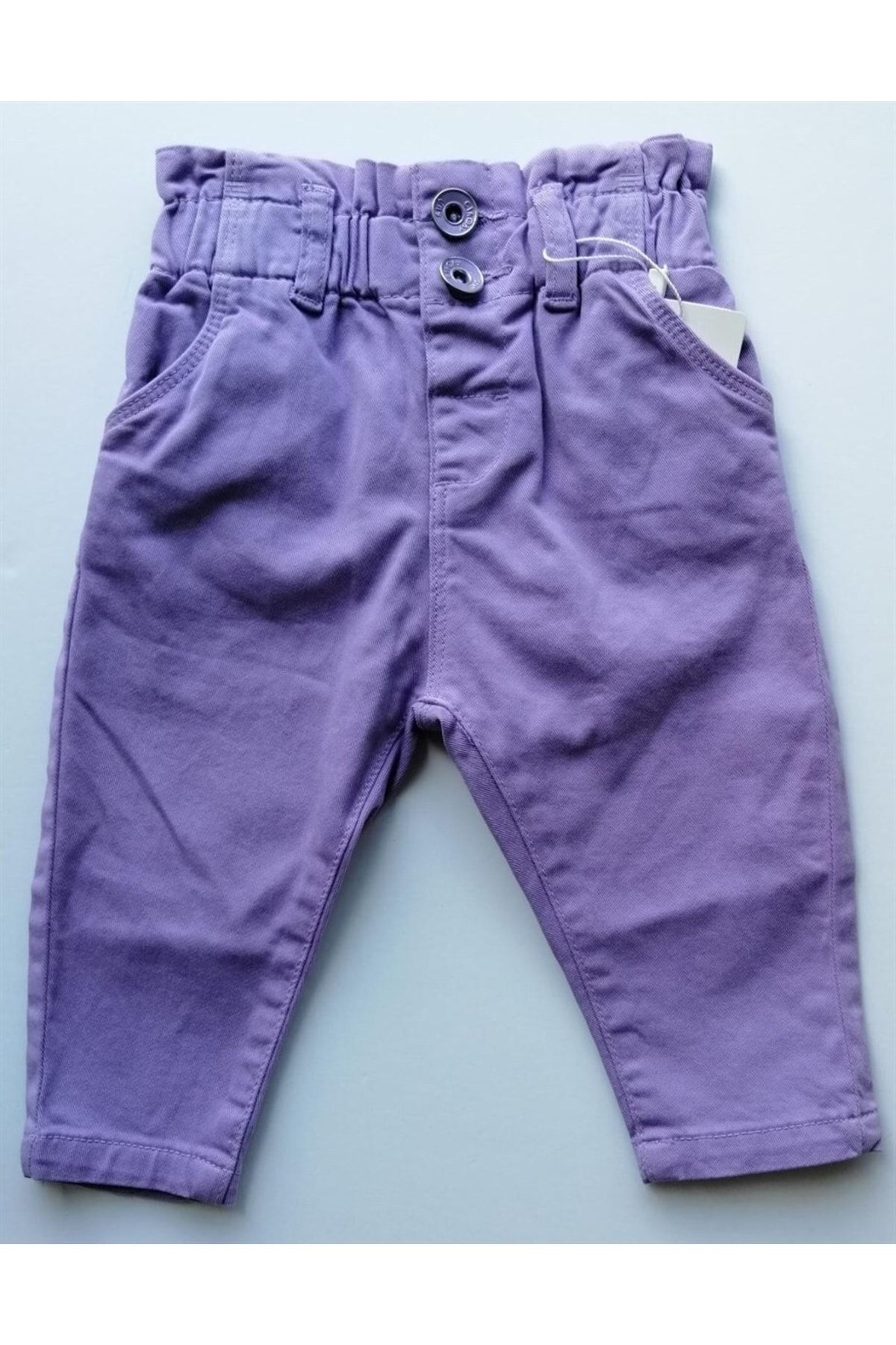 çikoby Kız Bebek Kız Çocuk Beli Lastikli Yüksel Bel Havuç Pantolon