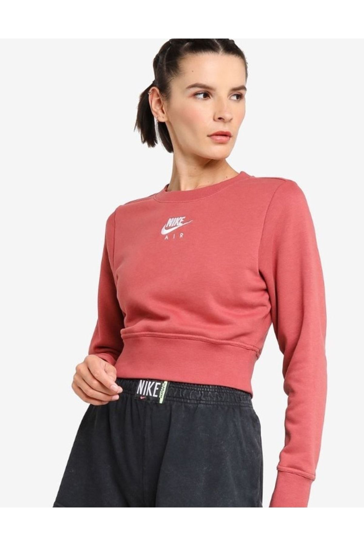 Nike Women's Air Fleece Crew Sweatshirt-dq2895-691