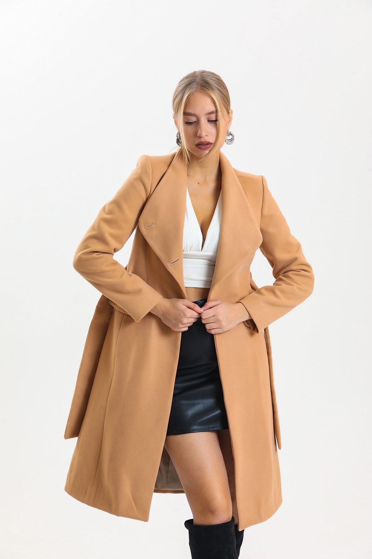 Tangül&Ali'S Moda Evi Camel Kaşmir Kaban